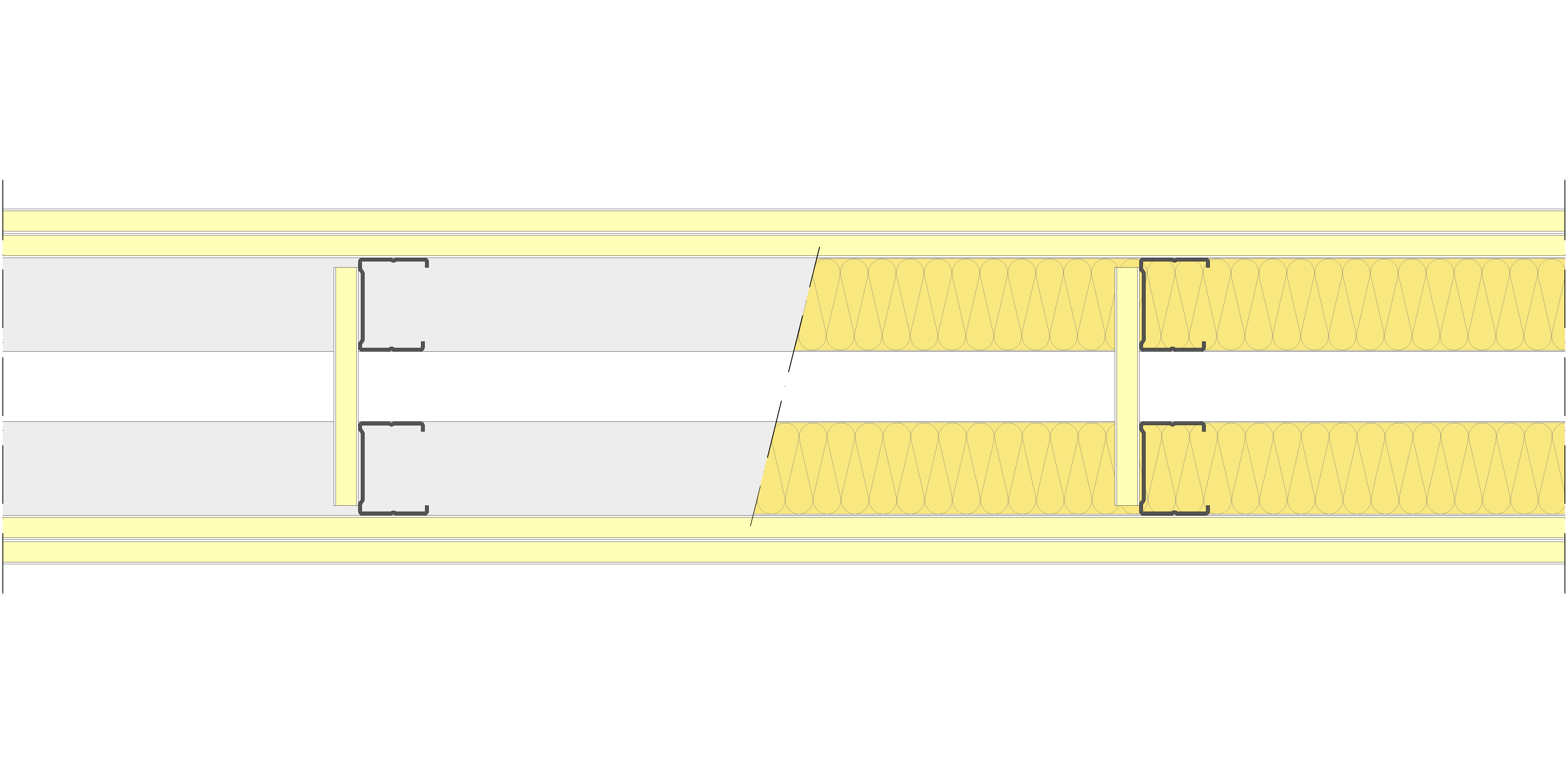 Tabique Pladur® 146/400 (48-35+(e=34)+48-35) 4I 2MW Arriostrado