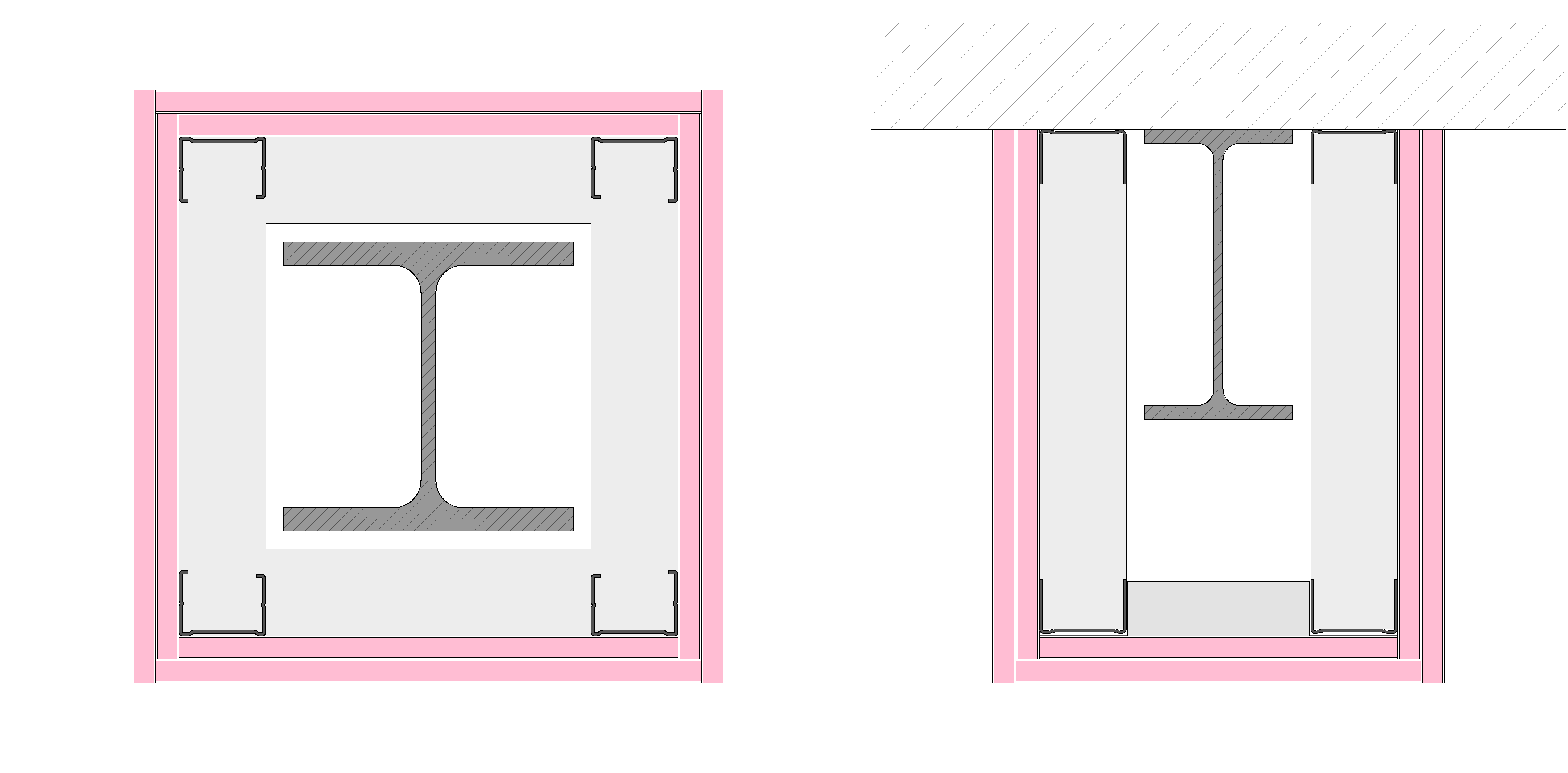 Protección de elementos de acero con sistemas autoportantes Pladur® 48-35 + 2x12,5F