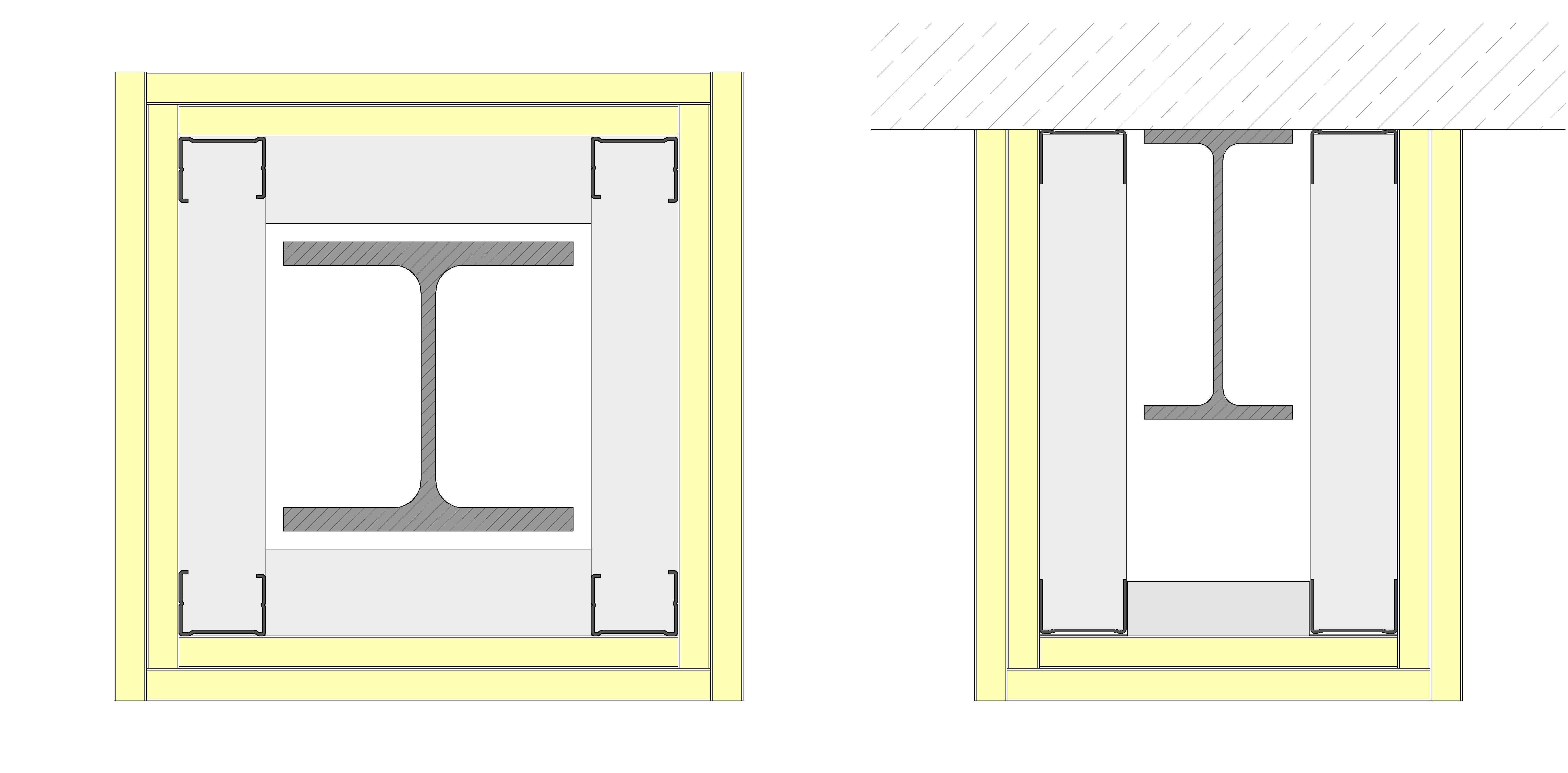 Protección de elementos de acero con sistemas autoportantes Pladur® 48-35 + 2x18 MAGNA