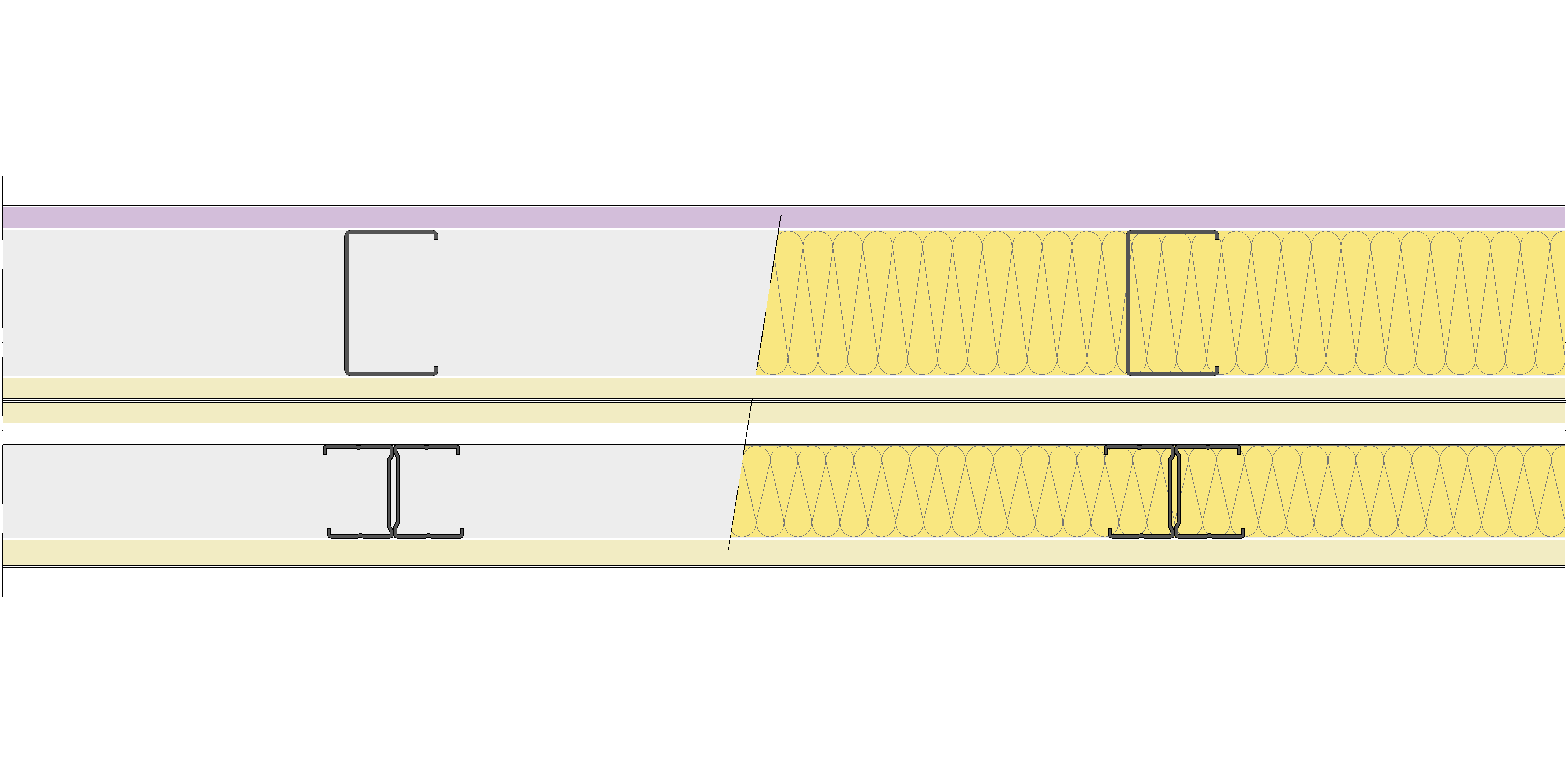 Fachada Ligera Pladur® EXO 175,5 (75-48-1 Z2/400+ 2x12,5 + e + 48-35H/400) WD + 3N 2MW