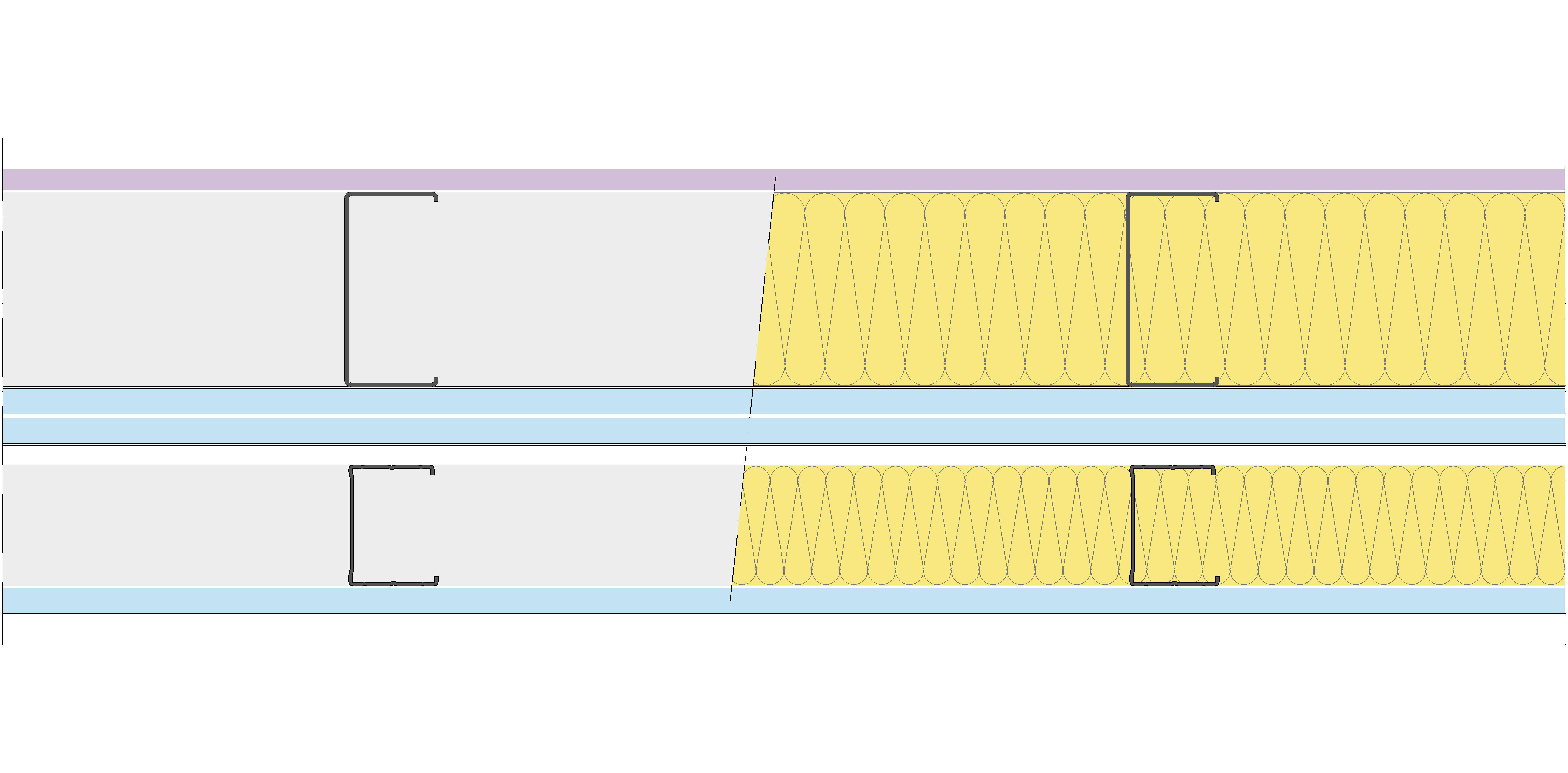 Fachada Ligera Pladur® EXO 219,5 (100-48-1 Z2/400 + 2x15 + e + 62-45/400) WD + 3OMNIA 2MW