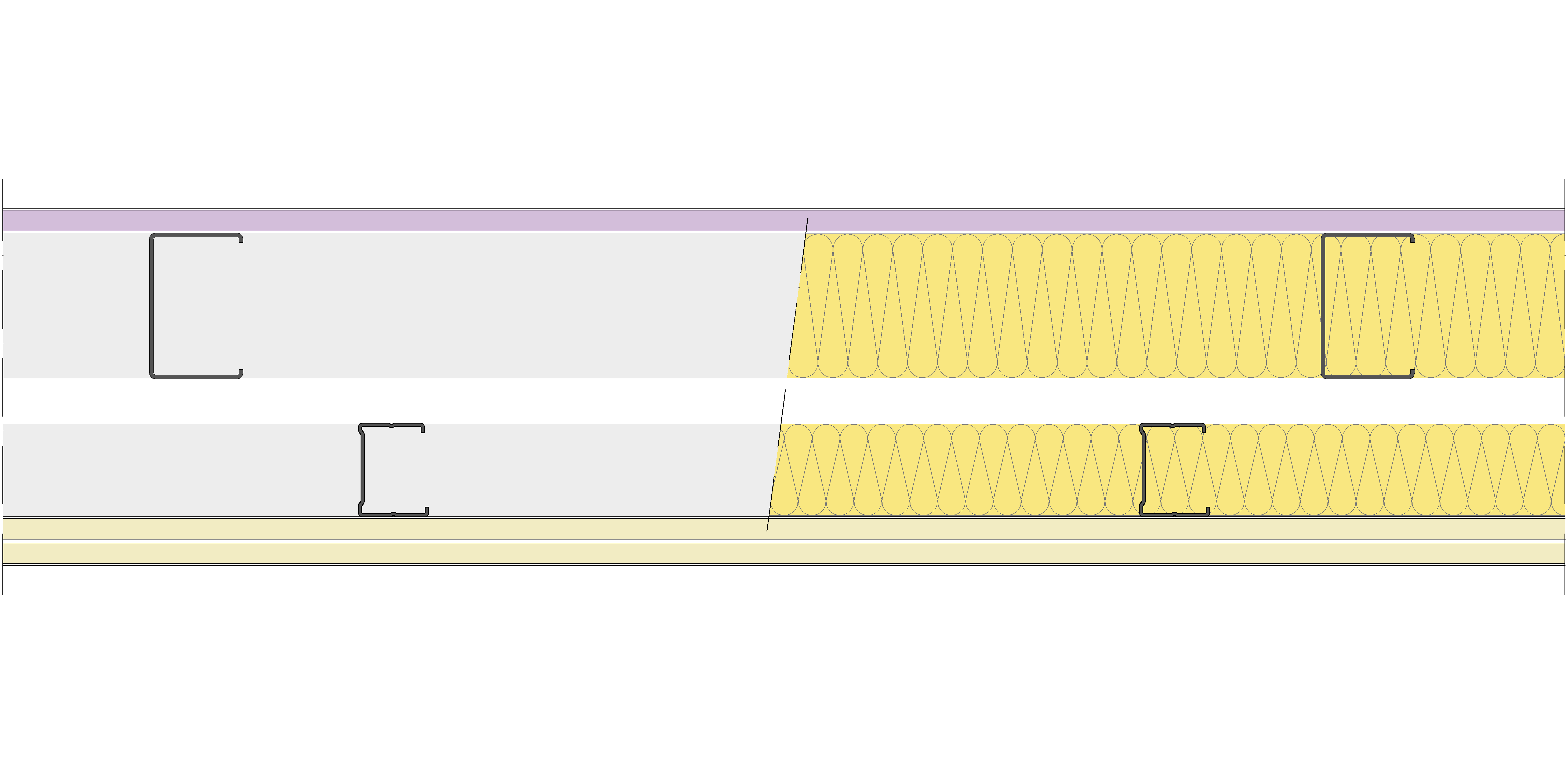 Fachada Ligera Pladur® EXO 160,5 (75-48-1 Z2/600 + e + 48-35/400) WD + 2N 2MW