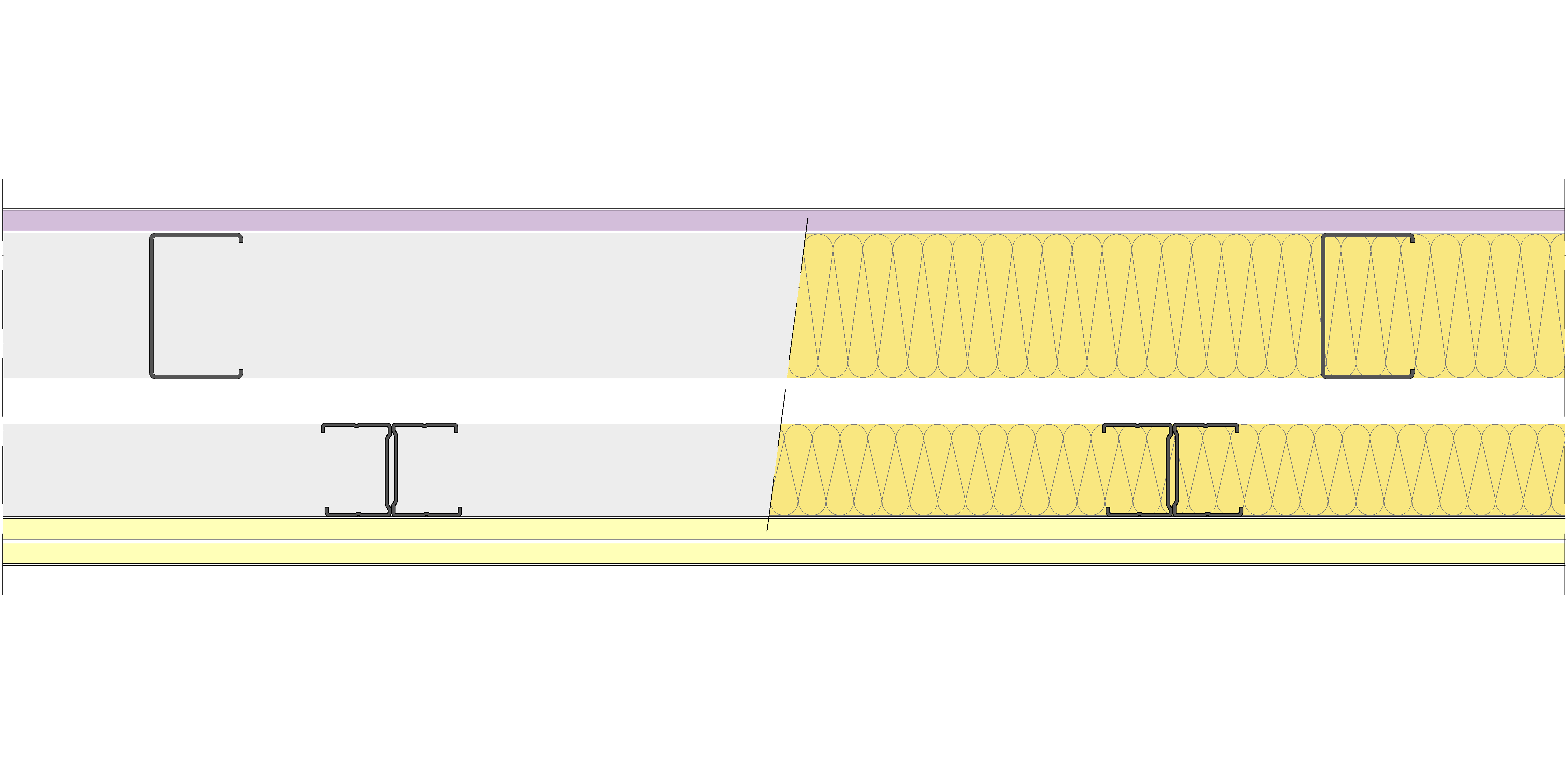Fachada Ligera Pladur® EXO 160,5 (75-48-1 Z2/600 + e + 48-35H/400) WD + 2I 2MW