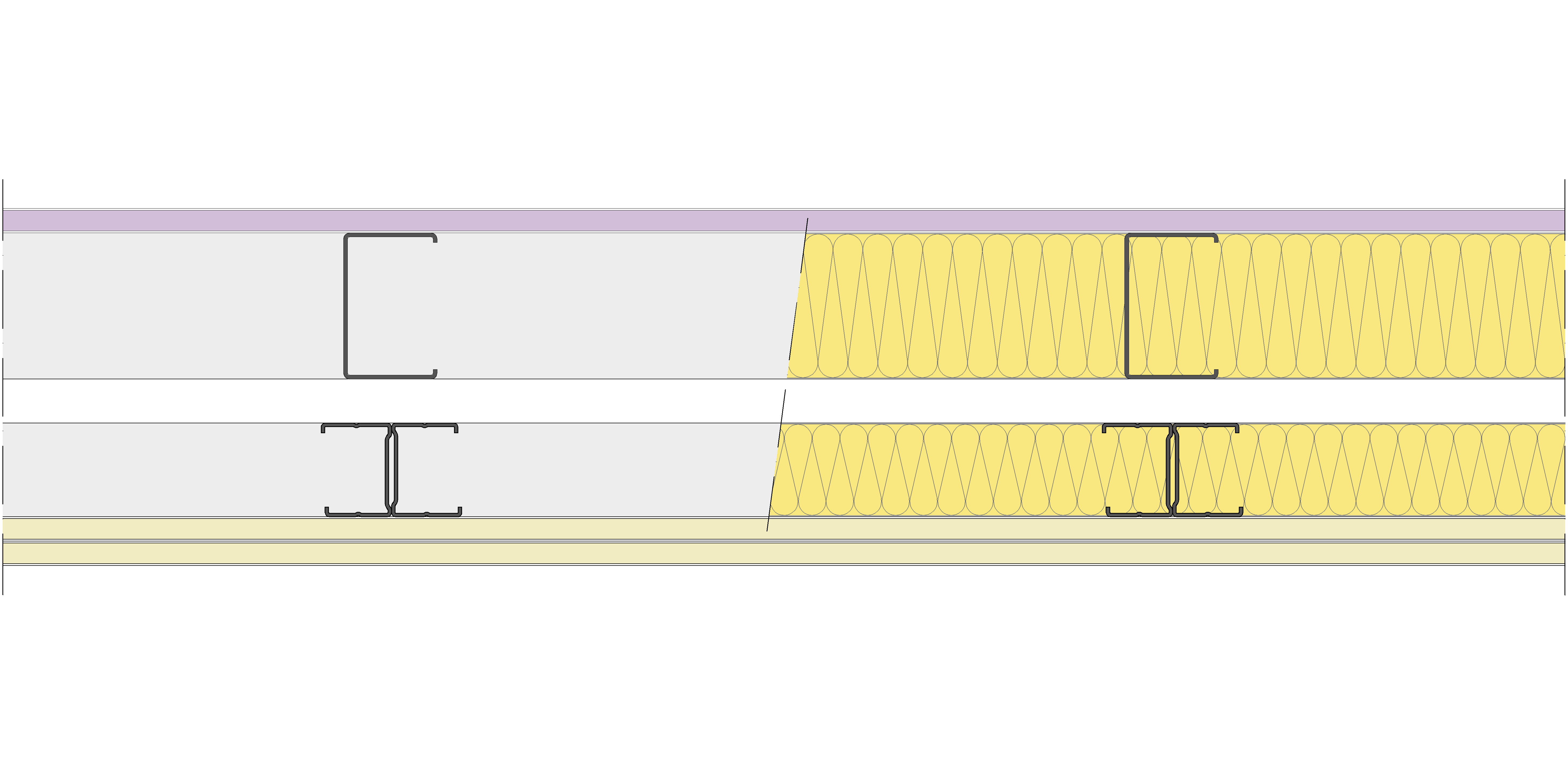 Fachada Ligera Pladur® EXO 160,5 (75-48-1 Z2/400 + e + 48-35H/400) WD + 2N 2MW