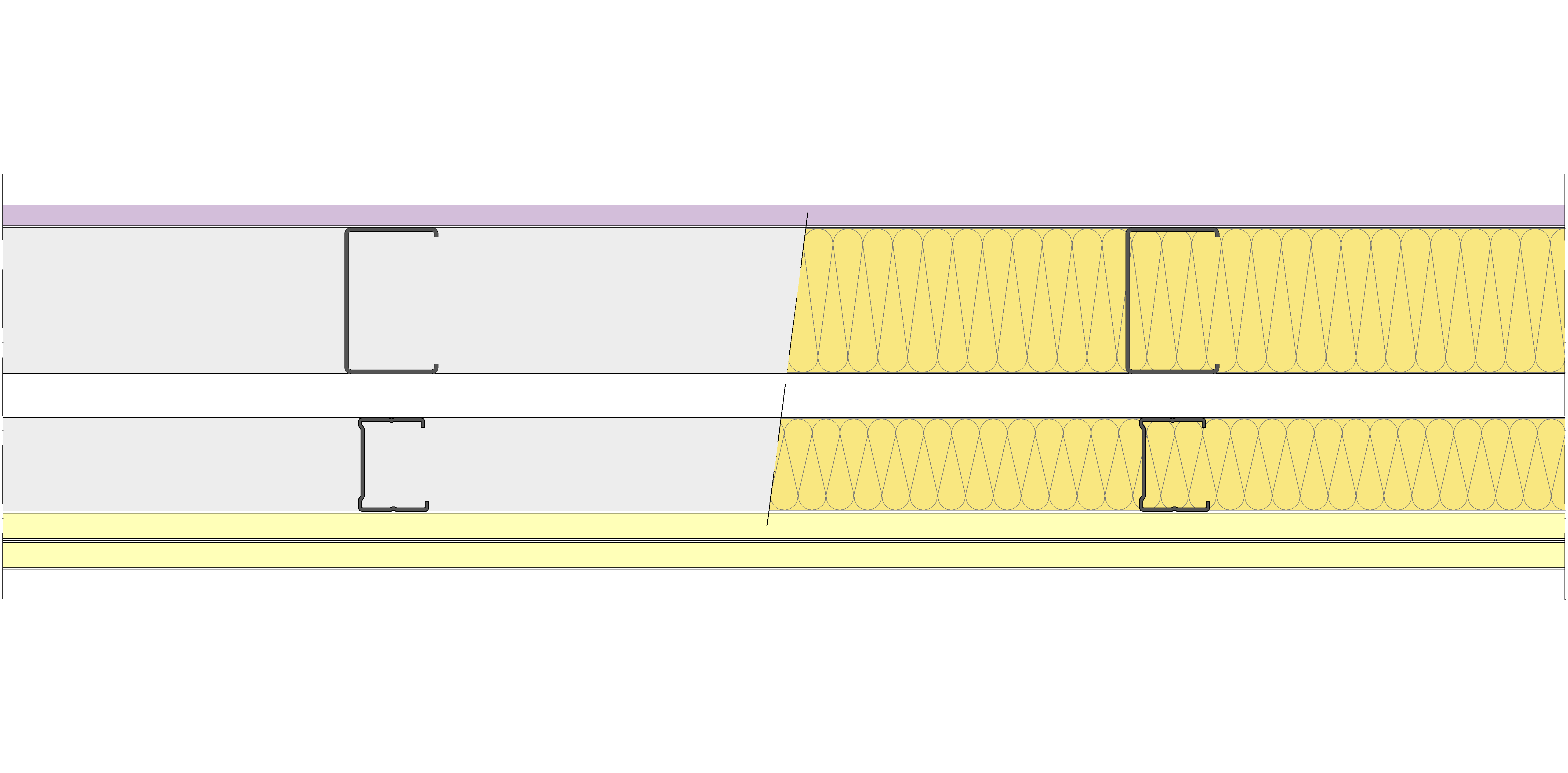 Fachada Ligera Pladur® EXO 165,5 (75-48-1 Z2/400 + e + 48-35/400) WD + 2I 2MW
