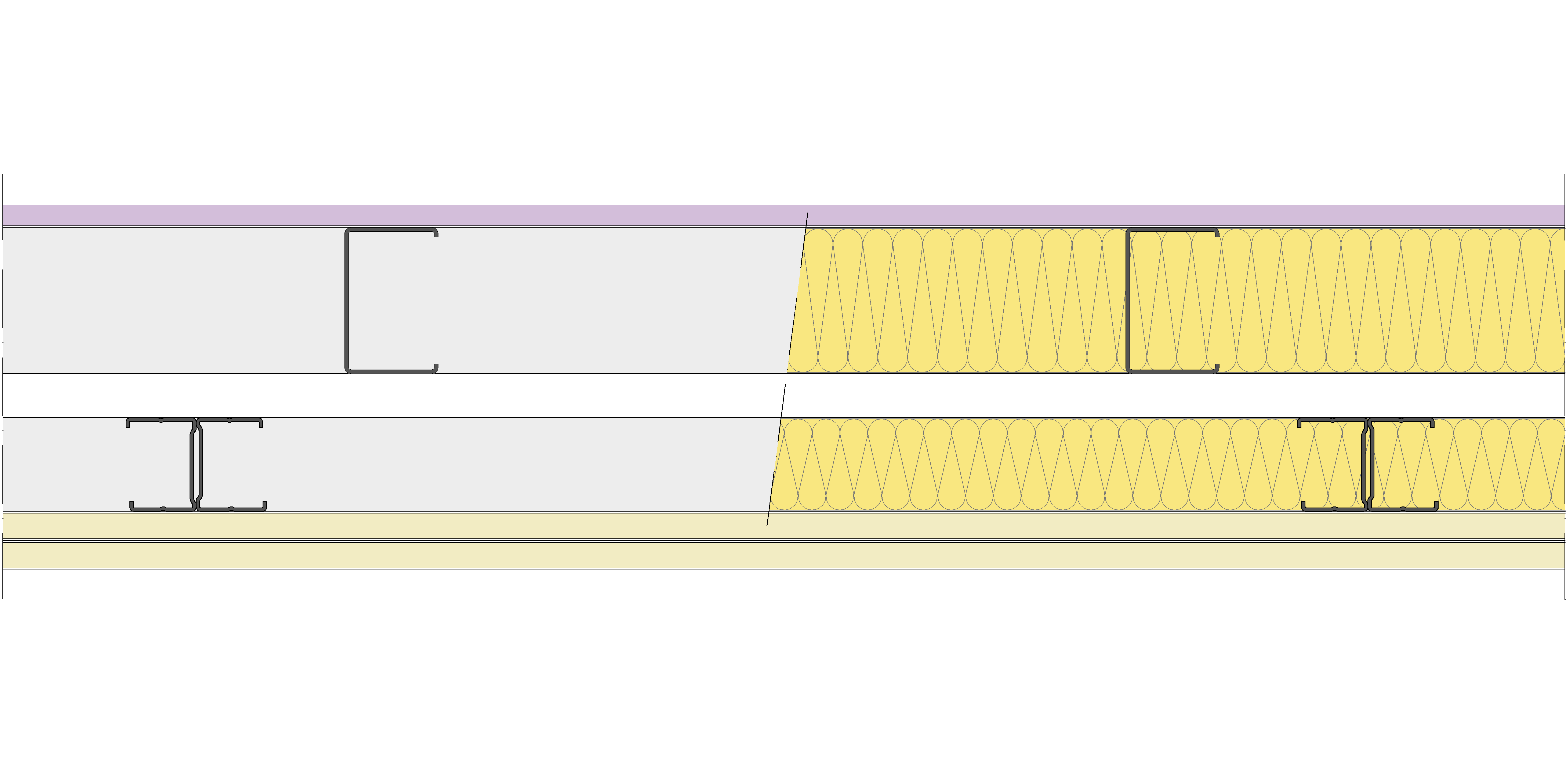 Fachada Ligera Pladur® EXO 165,5 (75-48-1 Z2/400 + e + 48-35H/600) WD + 2N 2MW