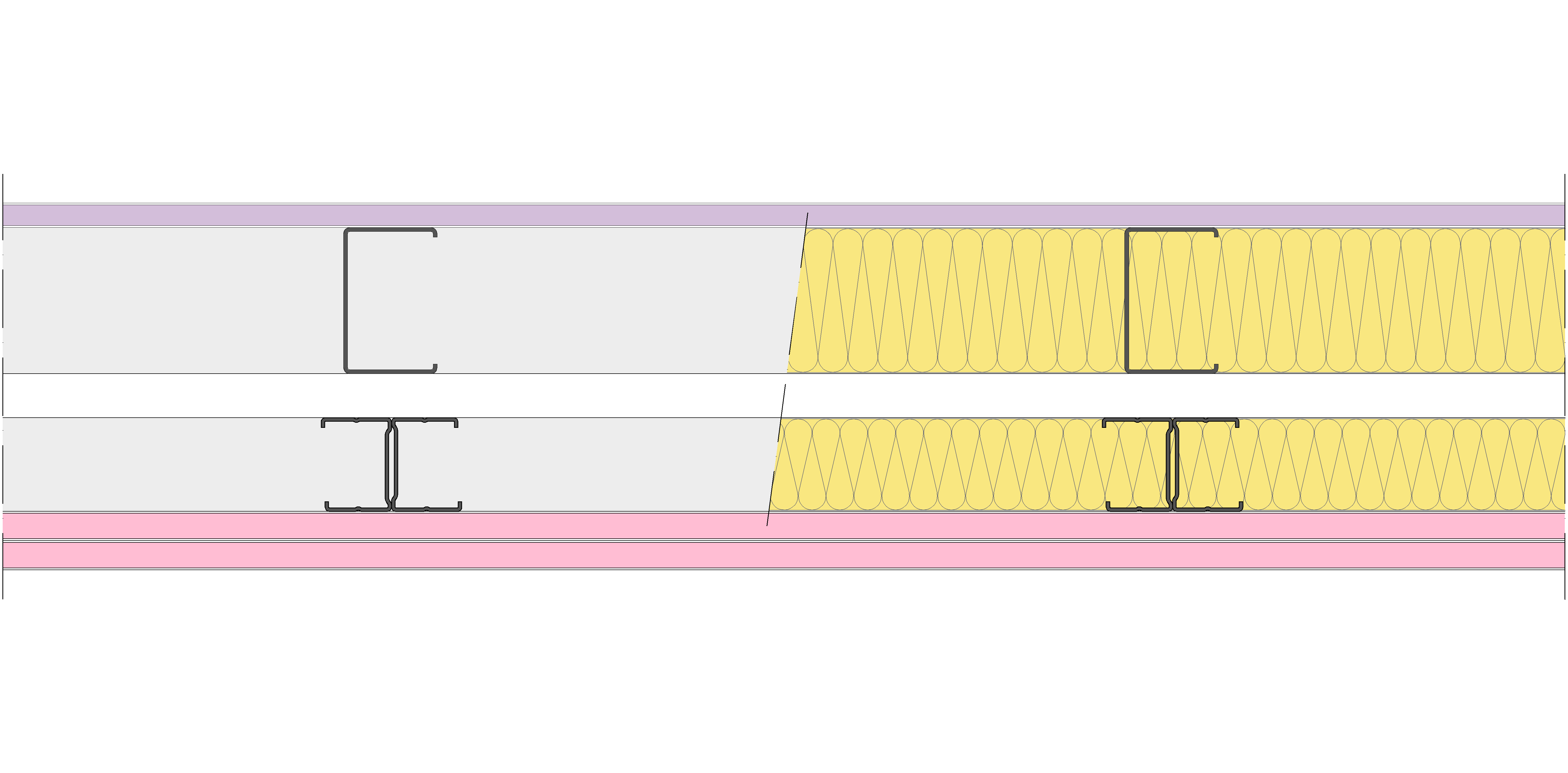Fachada Ligera Pladur® EXO 165,5 (75-48-1 Z2/400 + e + 48-35H/400) WD + 2F 2MW