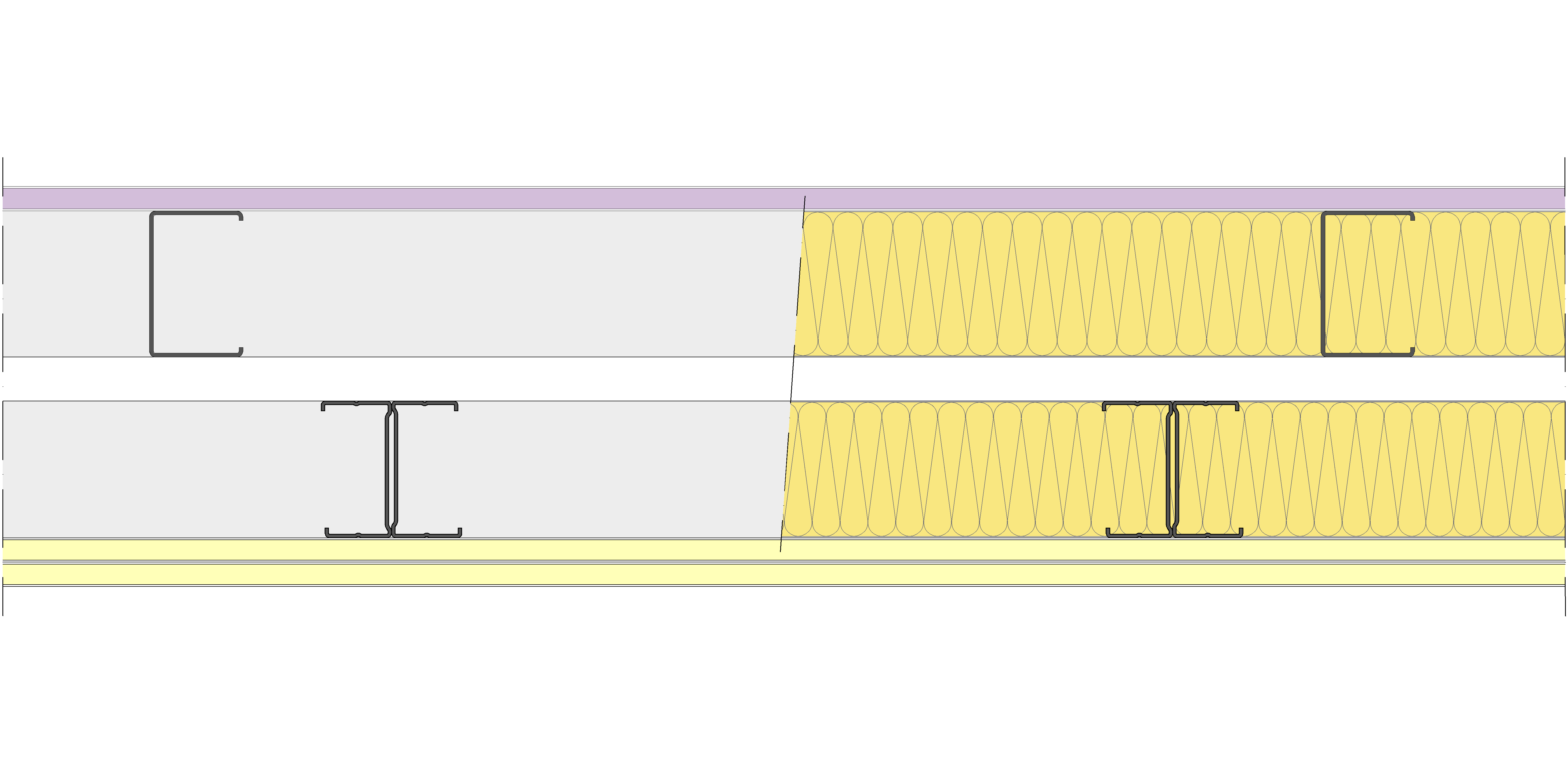 Fachada Ligera Pladur® EXO 182,5 (75-48-1 Z2/600 + e + 70-35H/400) WD + 2I 2MW