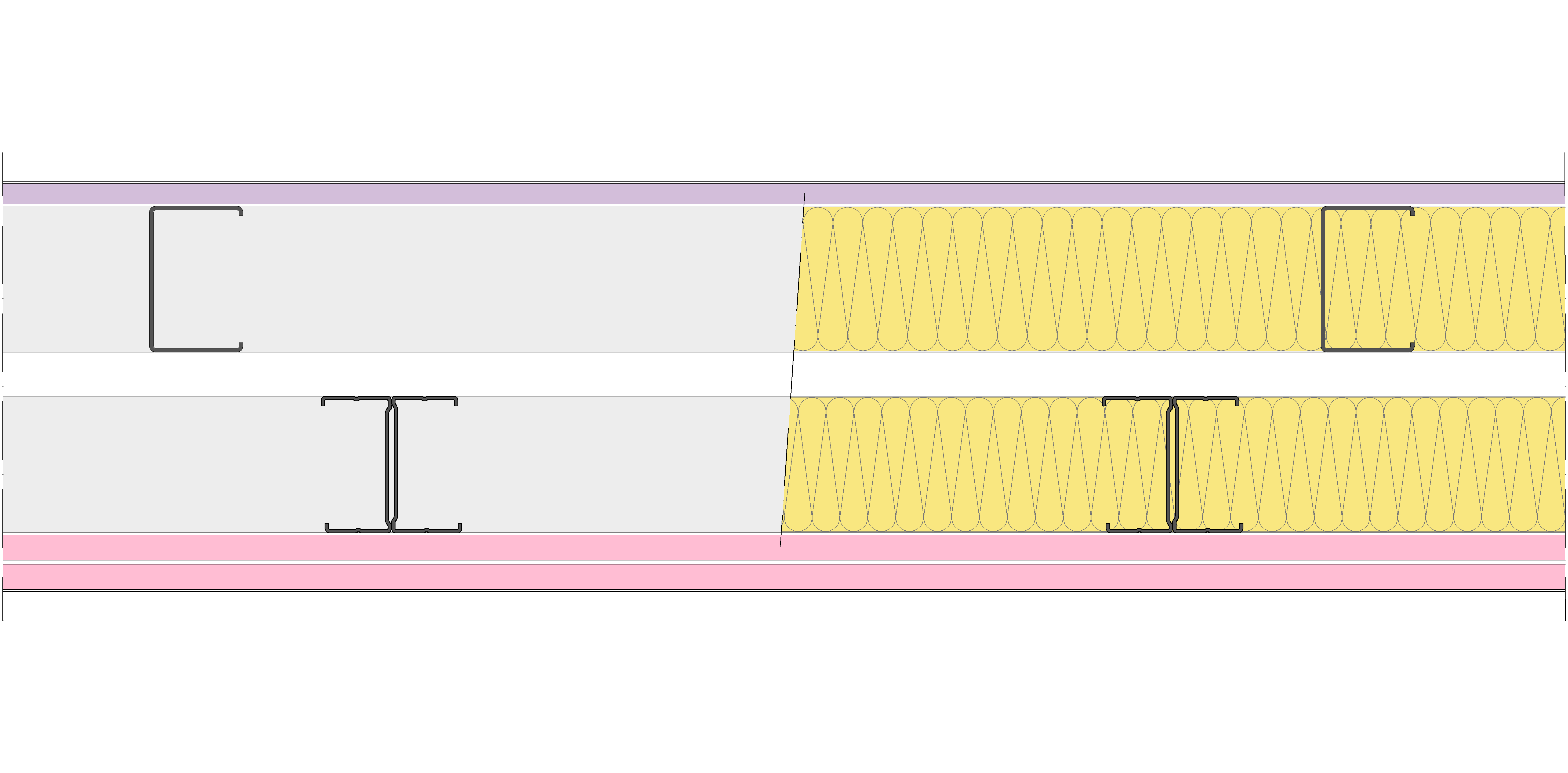 Fachada Ligera Pladur® EXO 187,5 (75-48-1 Z2/600 + e + 70-35H/400) WD + 2F 2MW