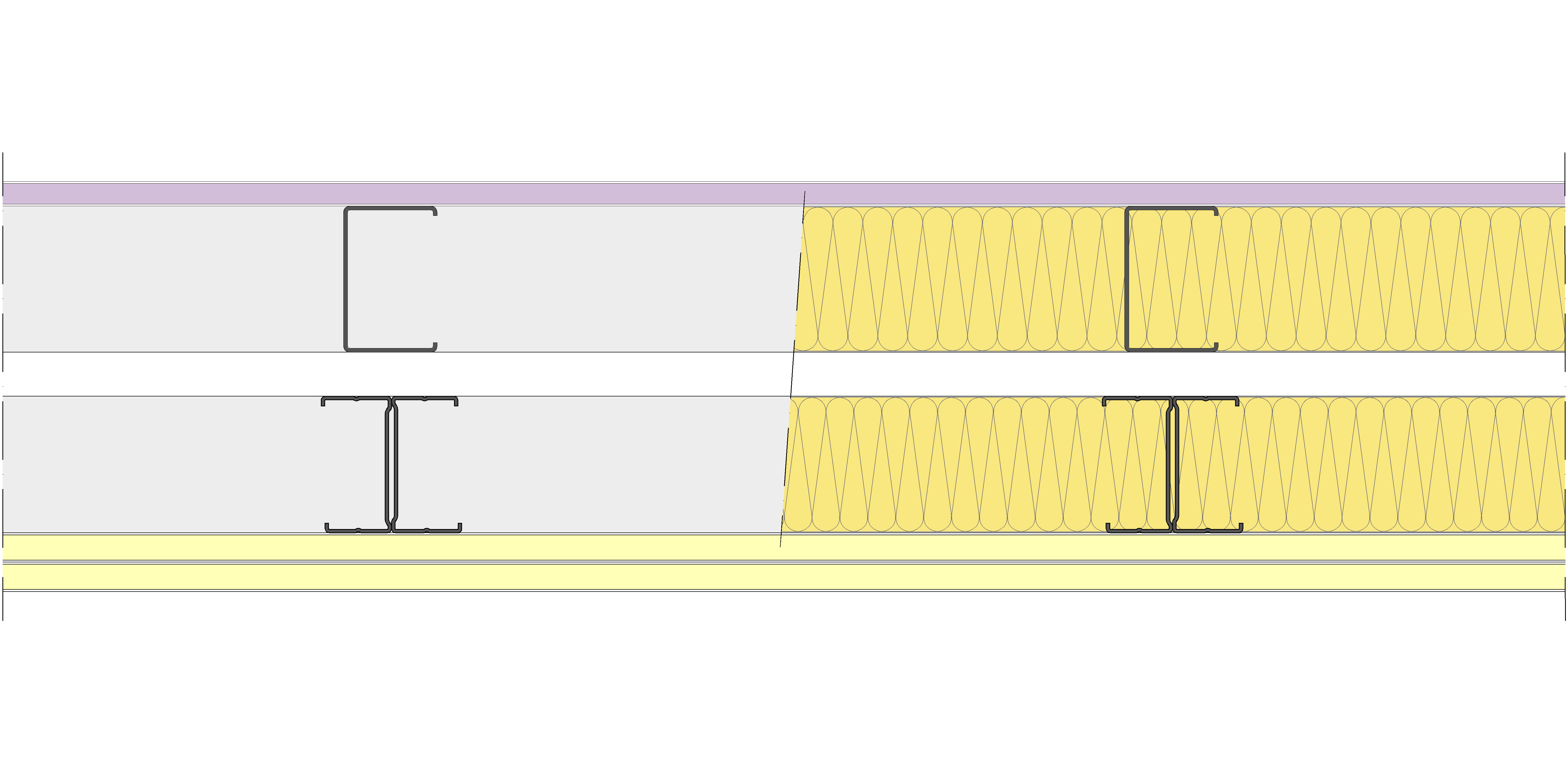 Fachada Ligera Pladur® EXO 187,5 (75-48-1 Z2/400 + e + 70-35H/400) WD + 2I 2MW