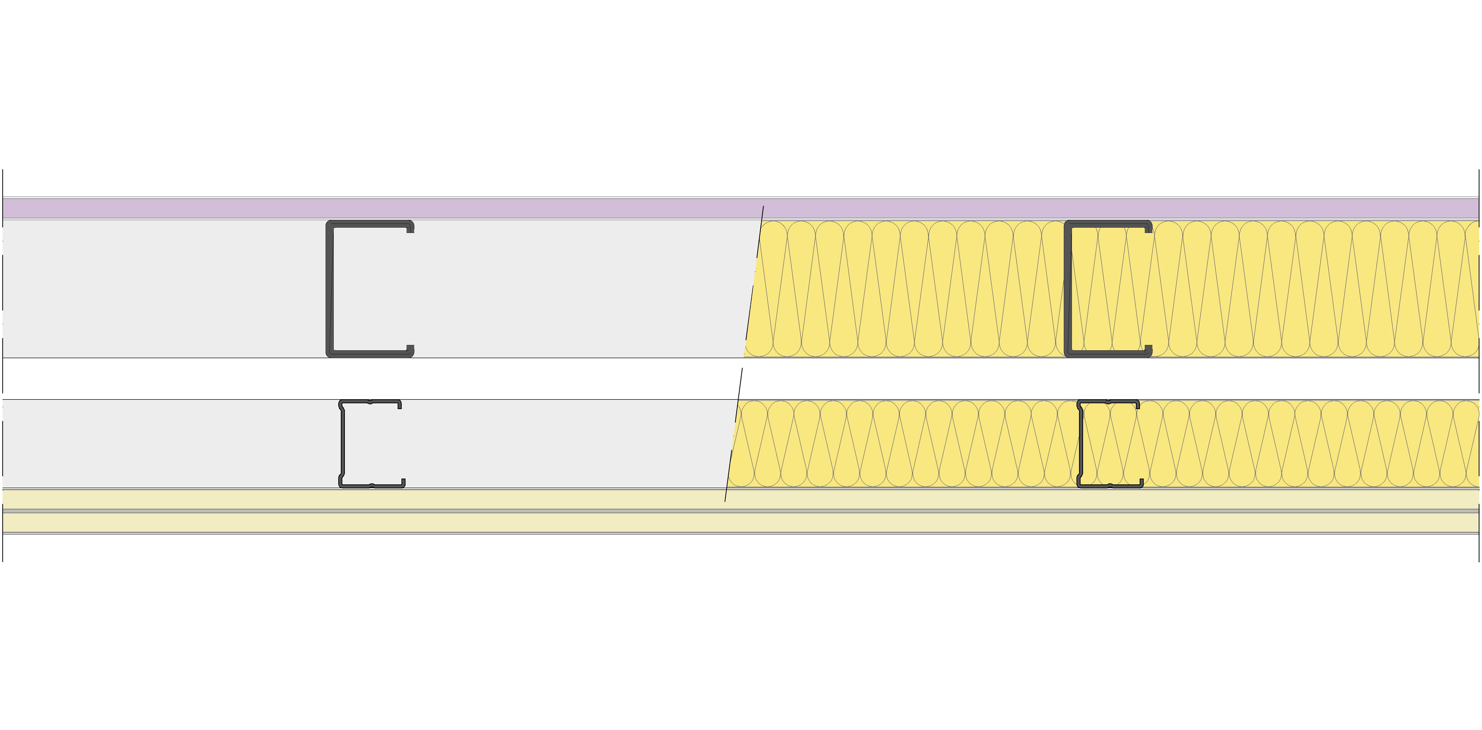 Fachada Ligera Pladur® EXO 160,5 (75-48-2 Z2/400 + e + 48-35/400) WD + 2N 2MW