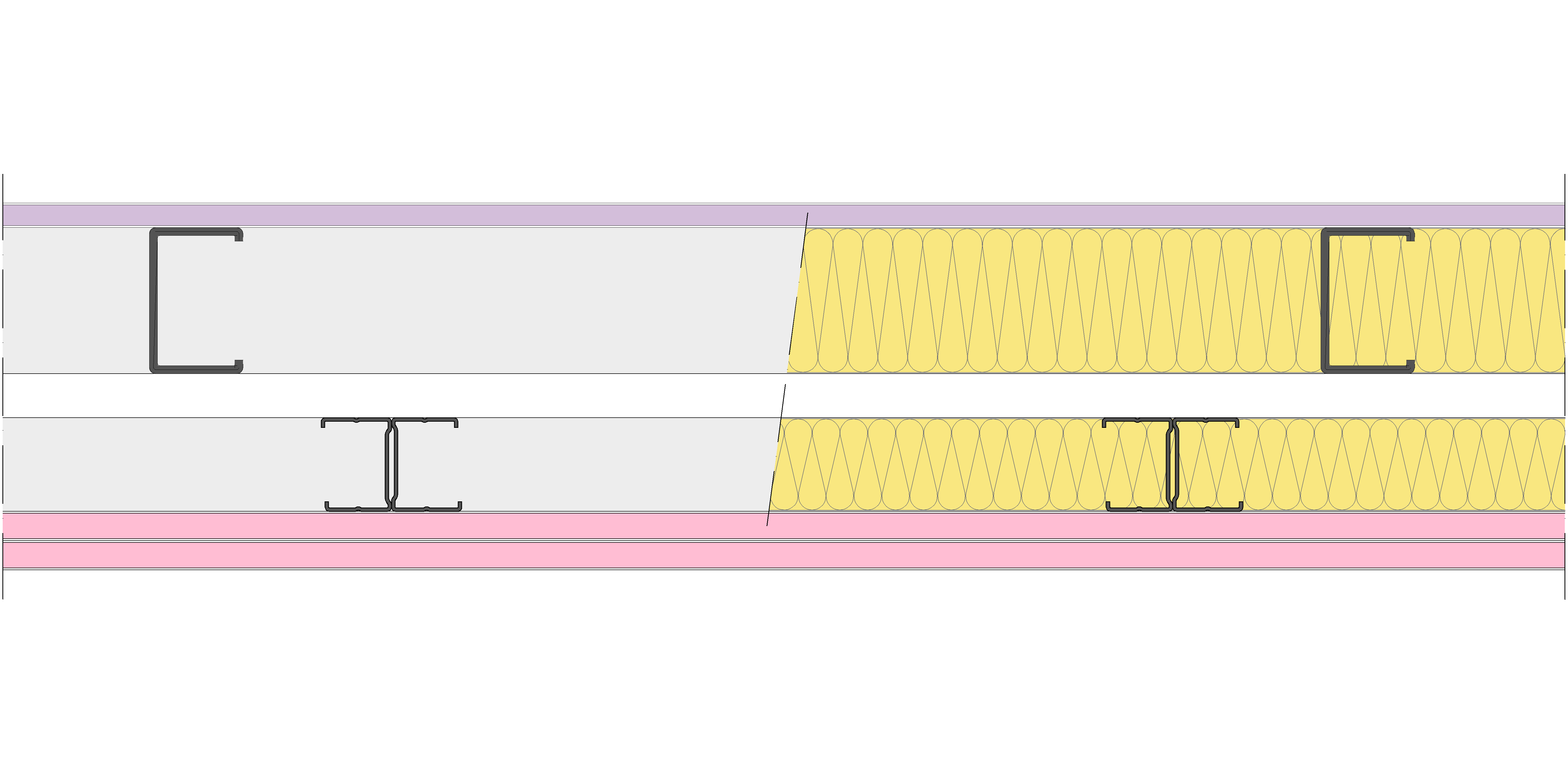 Fachada Ligera Pladur® EXO 165,5 (75-48-2 Z2/600 + e + 48-35H/400) WD + 2F 2MW