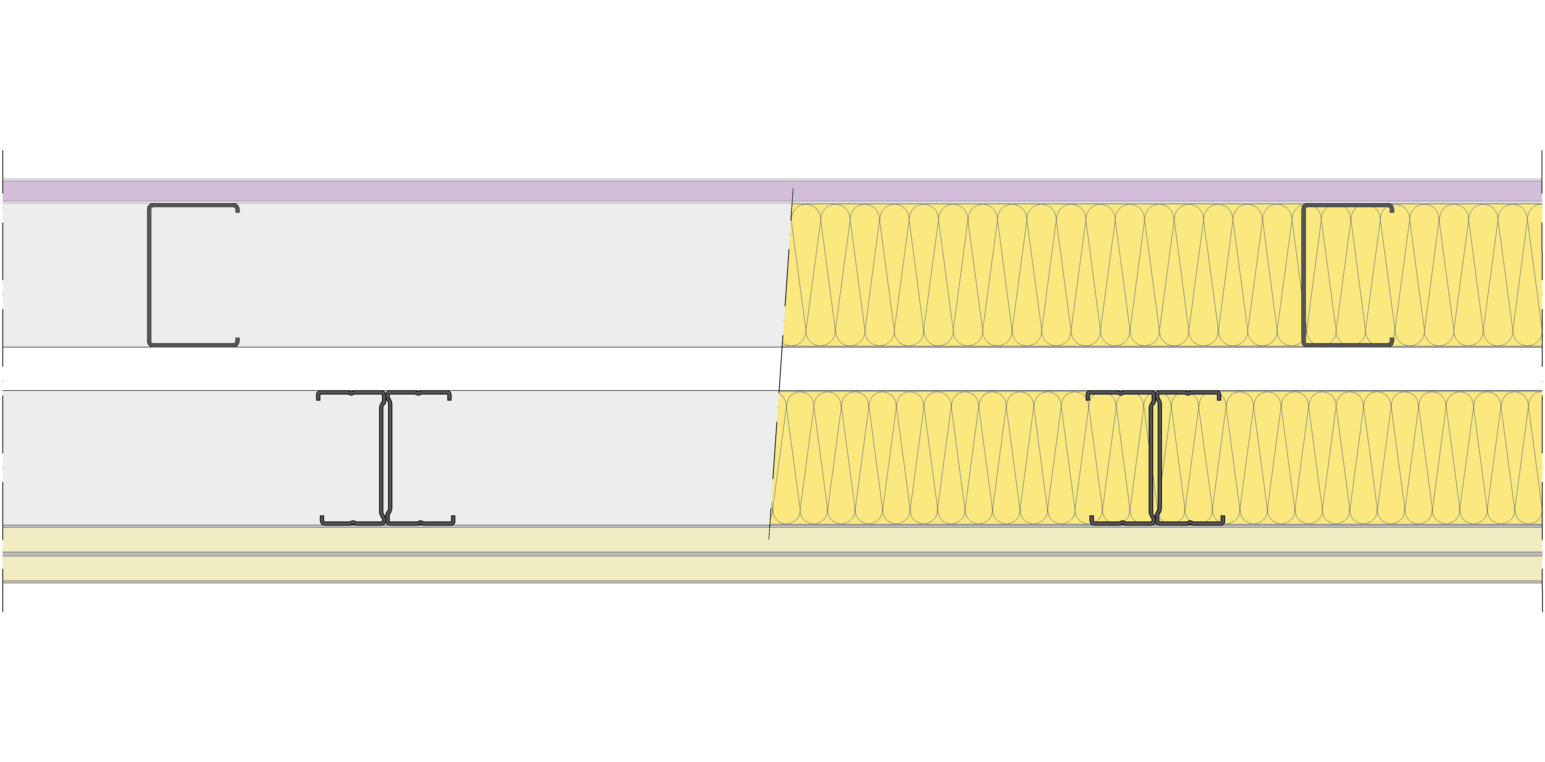 Fachada Ligera Pladur® EXO 187,5 (75-48-1 Z5/600 + e + 70-35H/400) WD + 2N 2MW