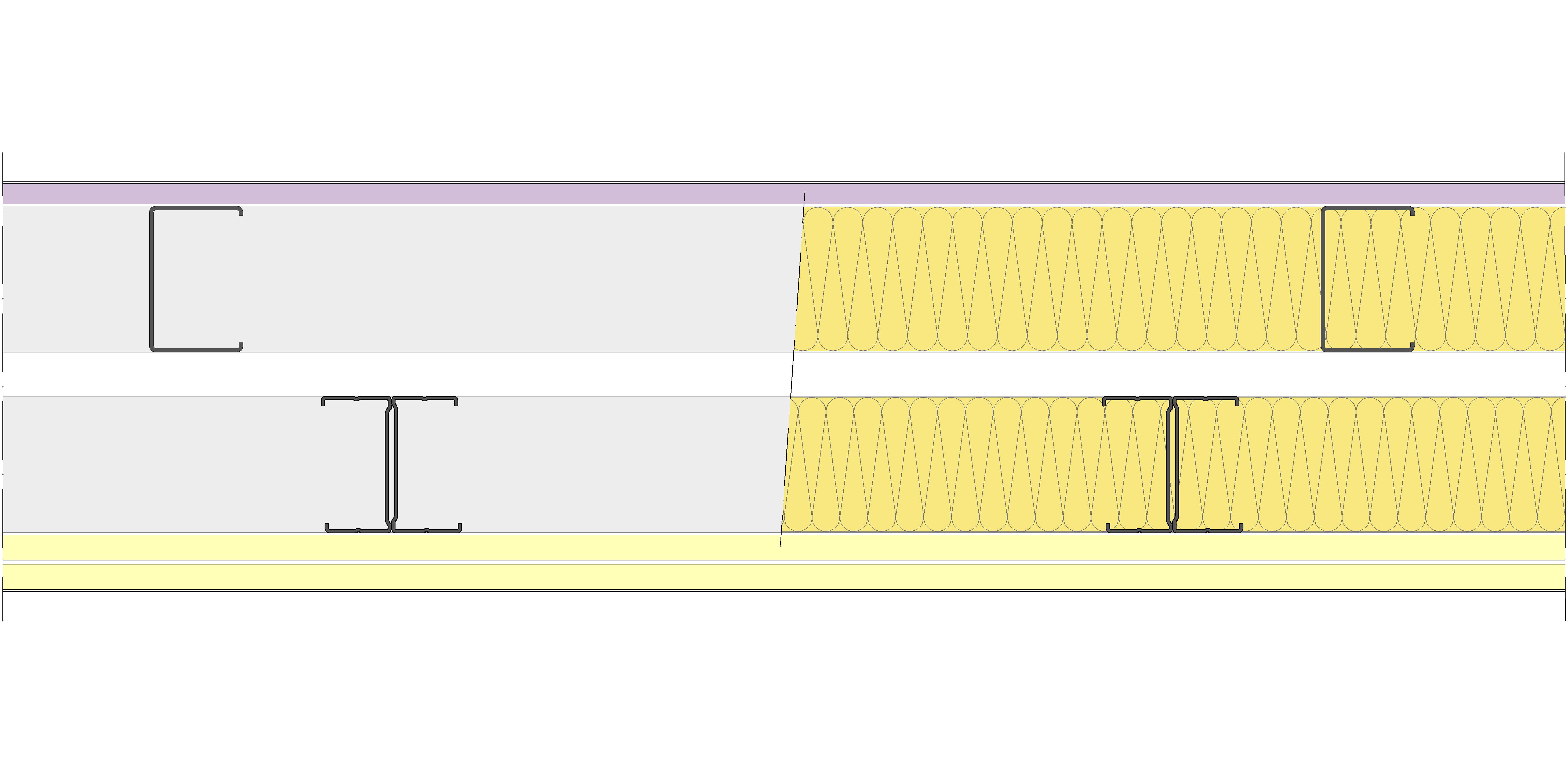 Fachada Ligera Pladur® EXO 187,5 (75-48-1 Z5/600 + e + 70-35H/400) WD + 2I 2MW