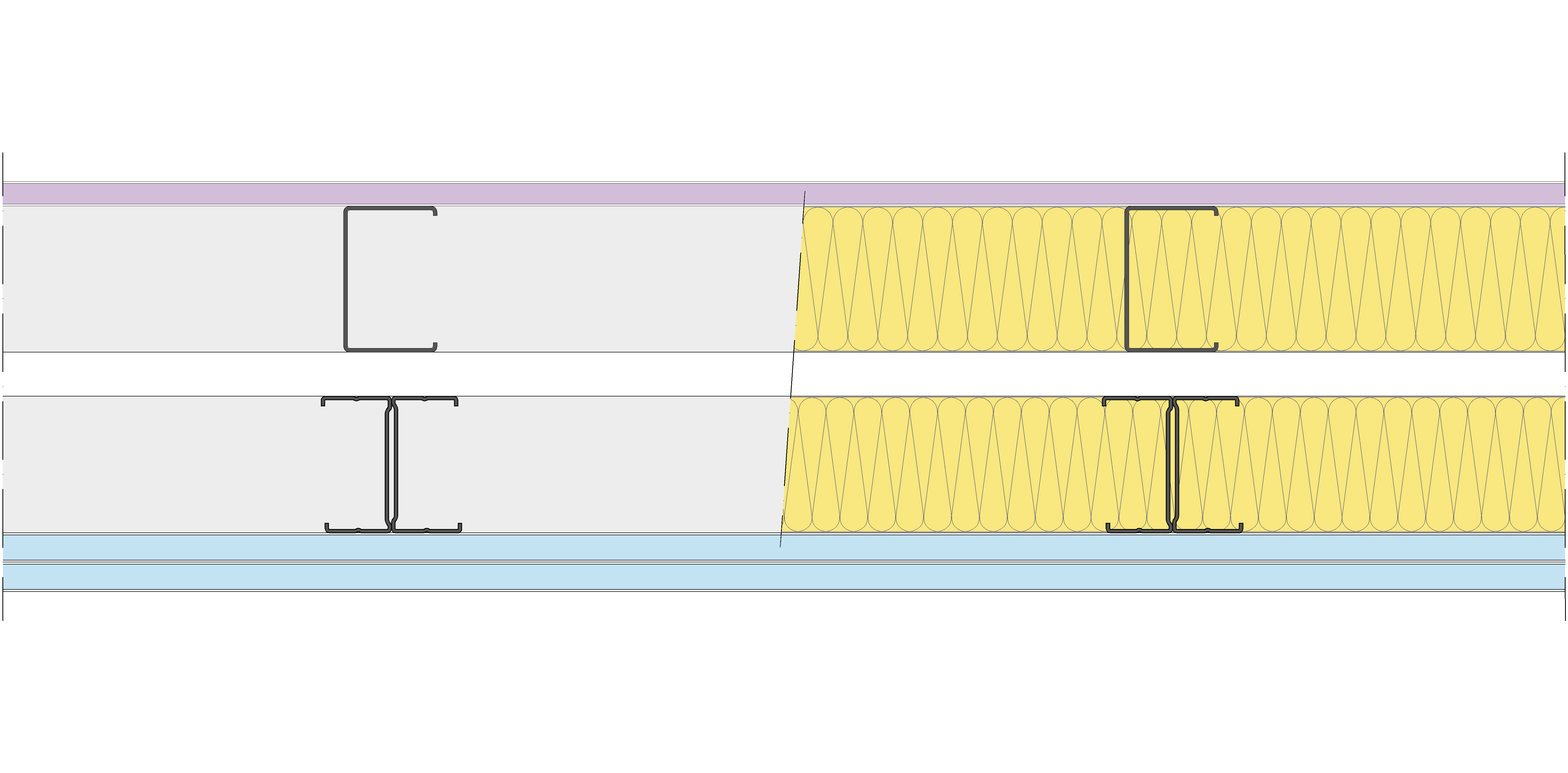 Fachada Ligera Pladur® EXO 187,5 (75-48-1 Z5/400 + e + 70-35H/400) WD + 2OMNIA 2MW