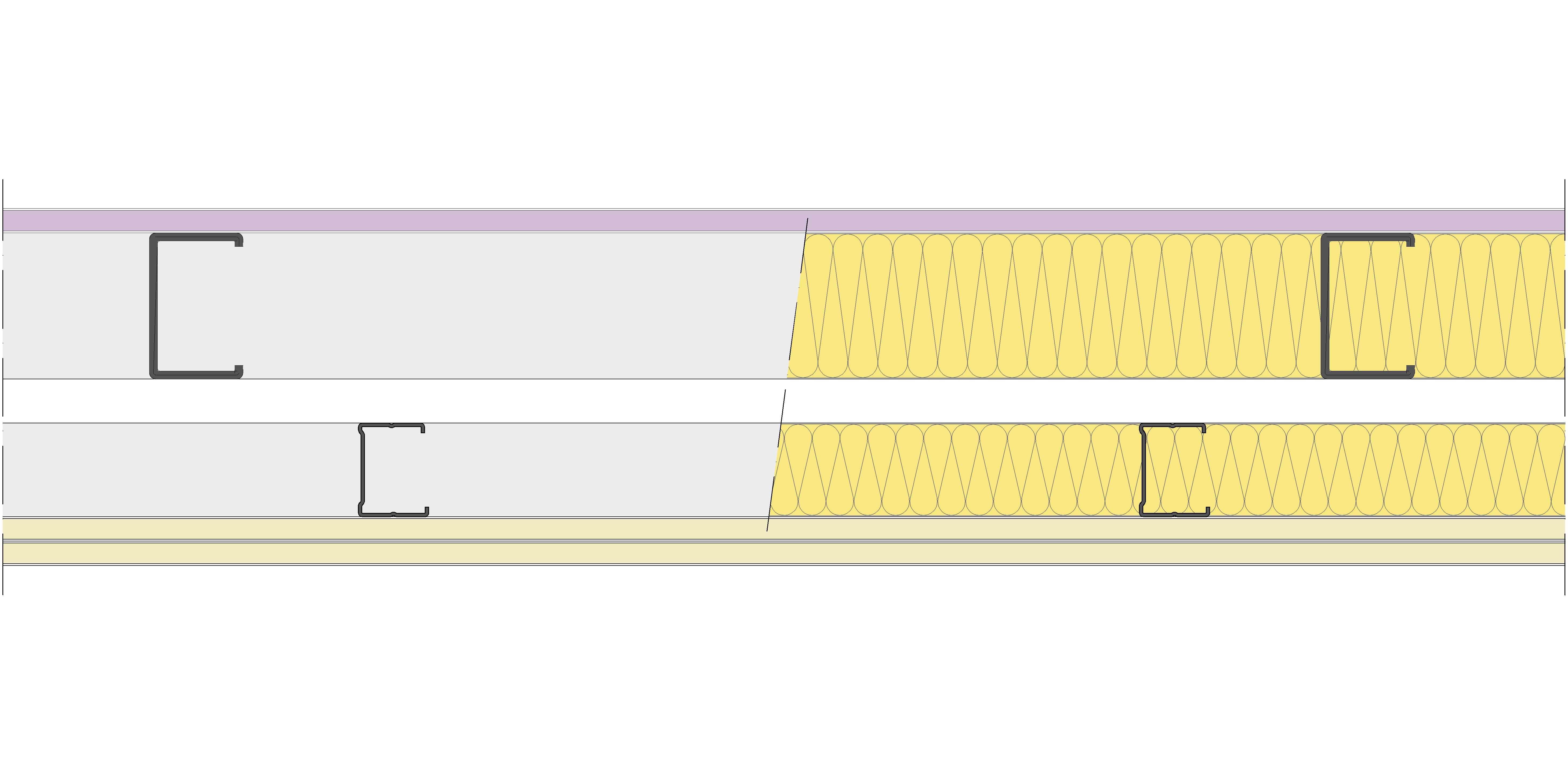 Fachada Ligera Pladur® EXO 160,5 (75-48-2 Z5/600 + e + 48-35/400) WD + 2N 2MW