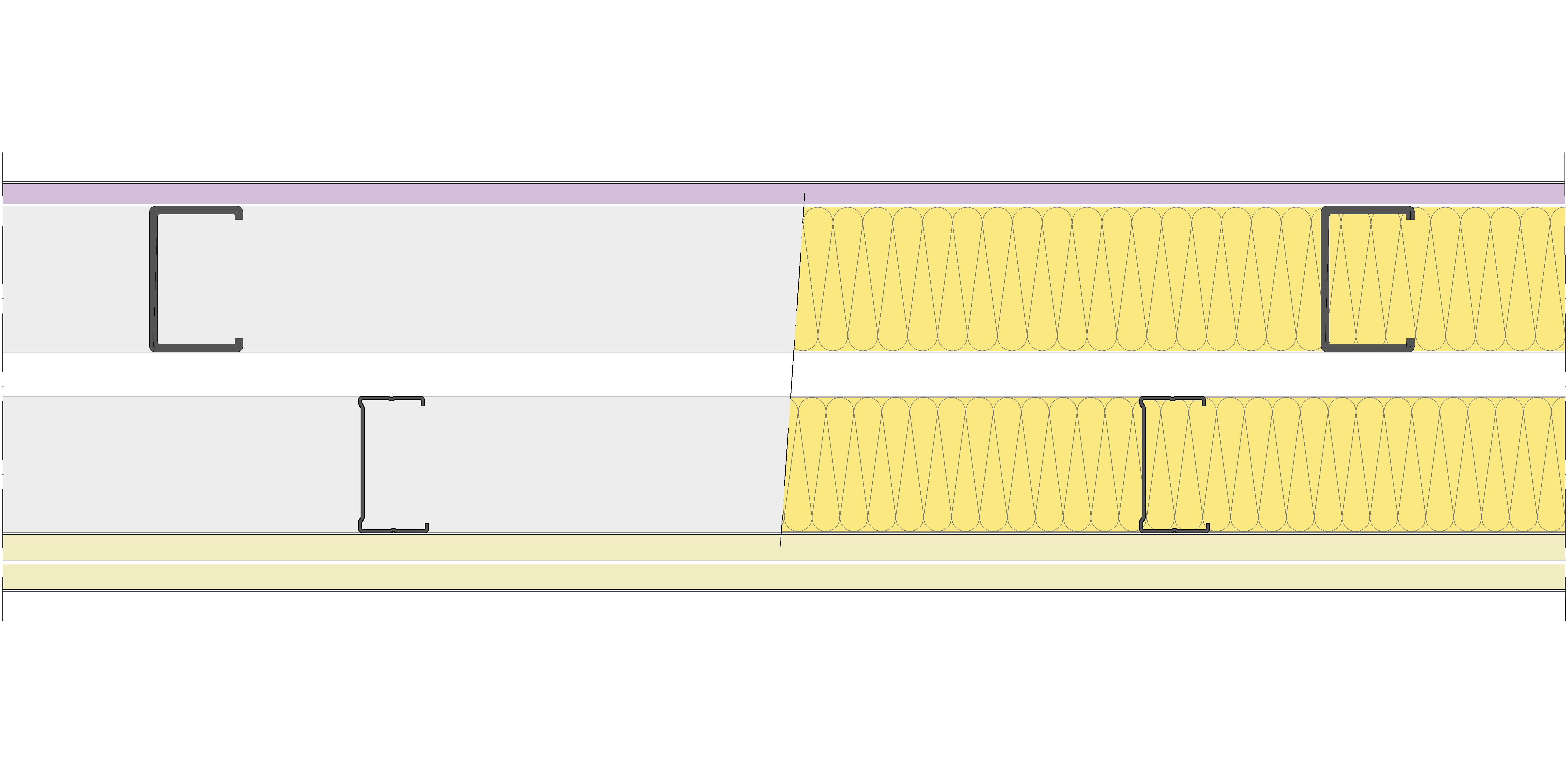 Fachada Ligera Pladur® EXO 187,5 (75-48-2 Z5/600 + e + 70-35/400) WD + 2N 2MW