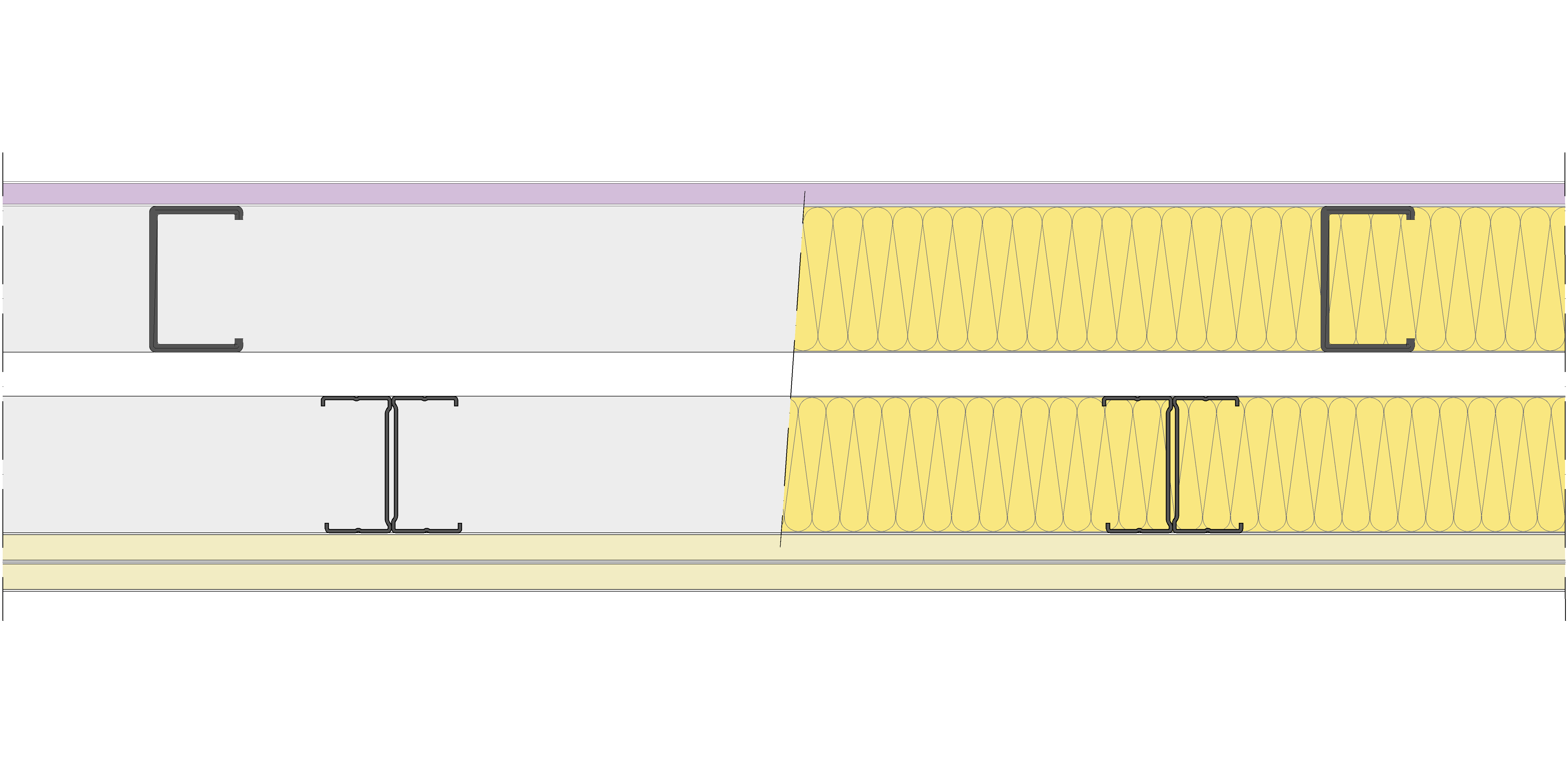 Fachada Ligera Pladur® EXO 187,5 (75-48-2 Z5/600 + e + 70-35H/400) WD + 2N 2MW