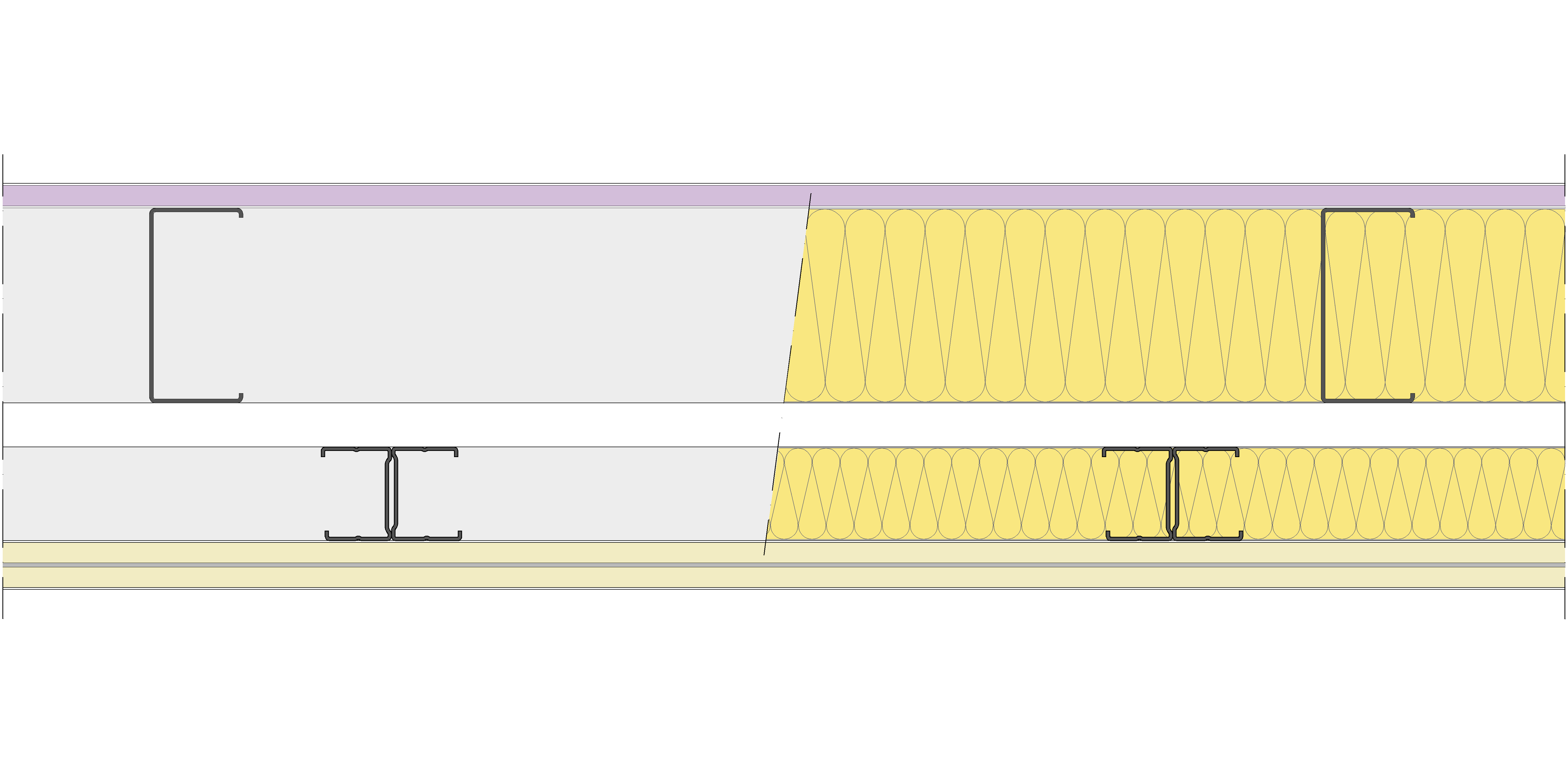 Fachada Ligera Pladur® EXO 185,5 (100-48-1 Z2/600 + e + 48-35H/400) WD + 2N 2MW