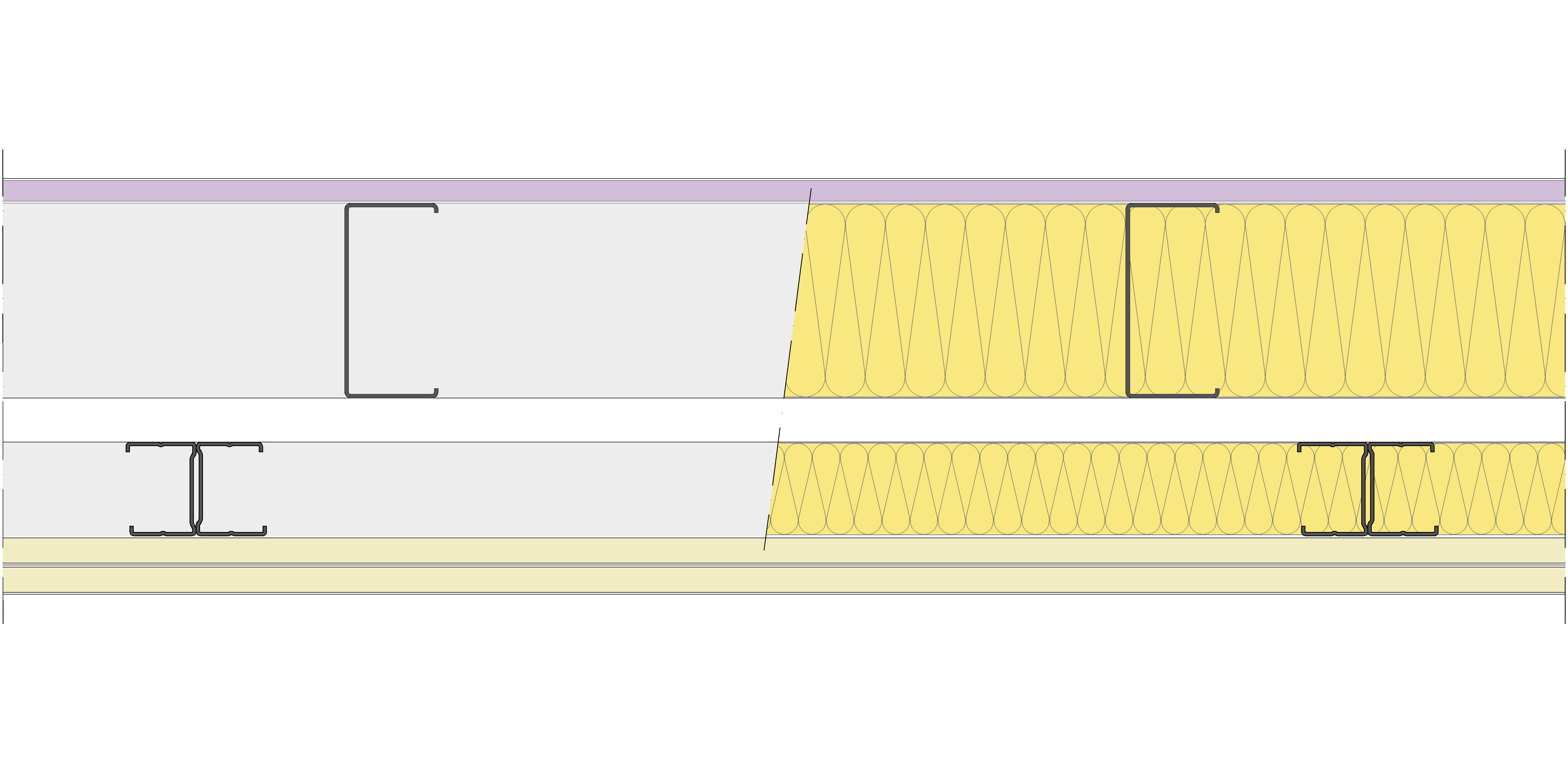 Fachada Ligera Pladur® EXO 190,5 (100-48-1 Z2/400 + e + 48-35H/600) WD + 2N 2MW