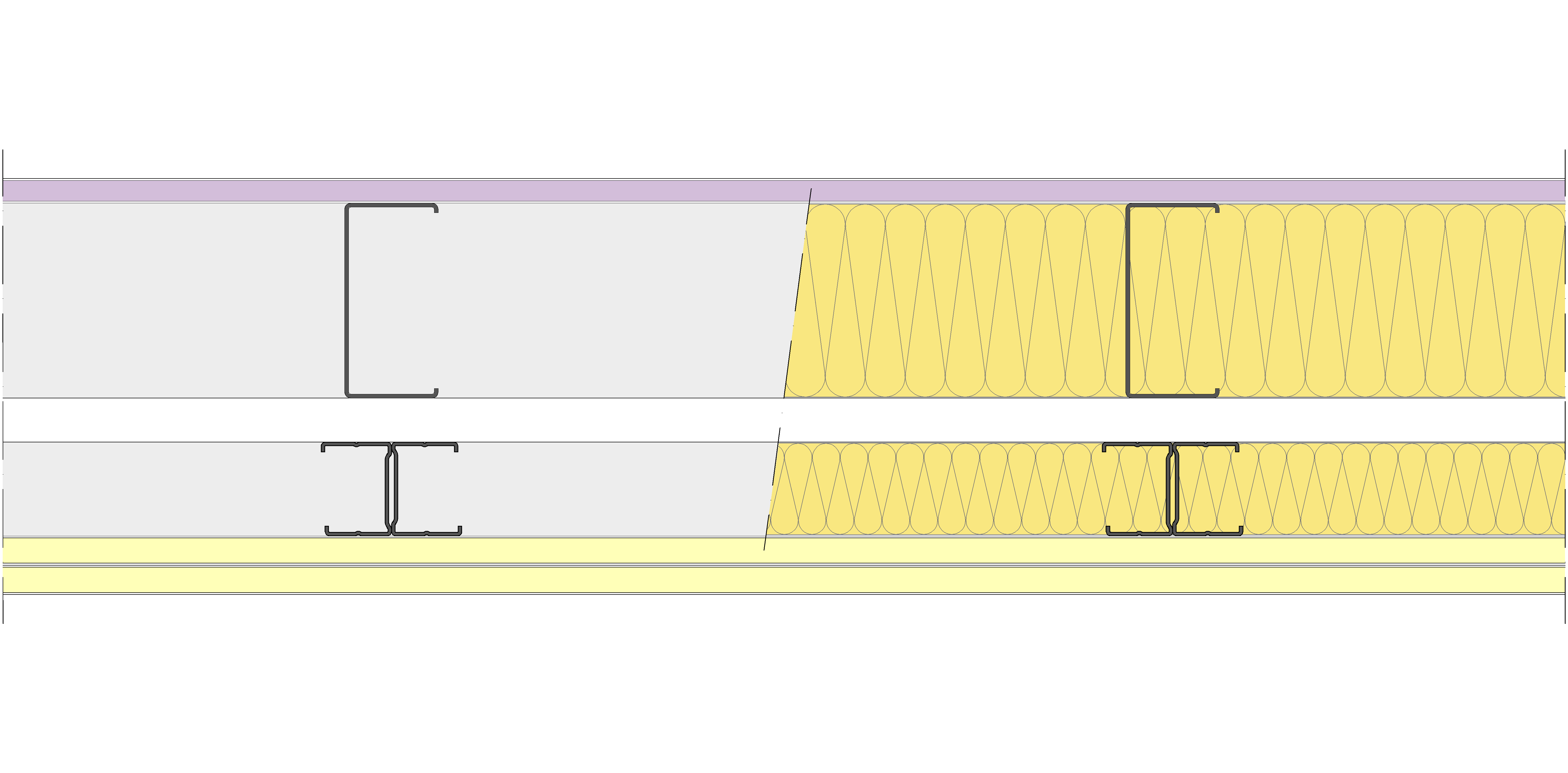 Fachada Ligera Pladur® EXO 190,5 (100-48-1 Z2/400 + e + 48-35H/400) WD + 2I 2MW