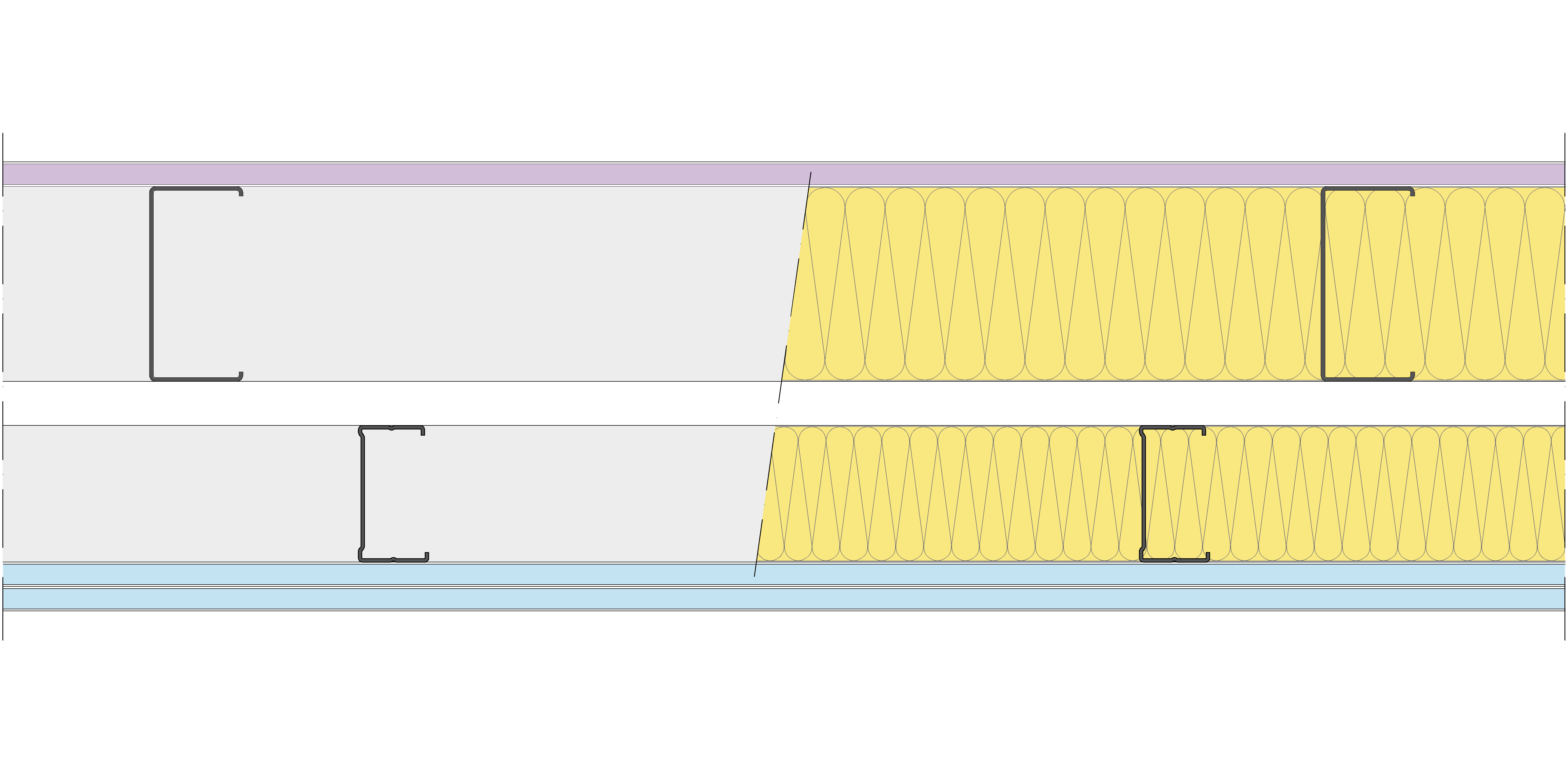 Fachada Ligera Pladur® EXO 207,5 (100-48-1 Z2/600 + e + 70-35/400) WD + 2OMNIA 2MW