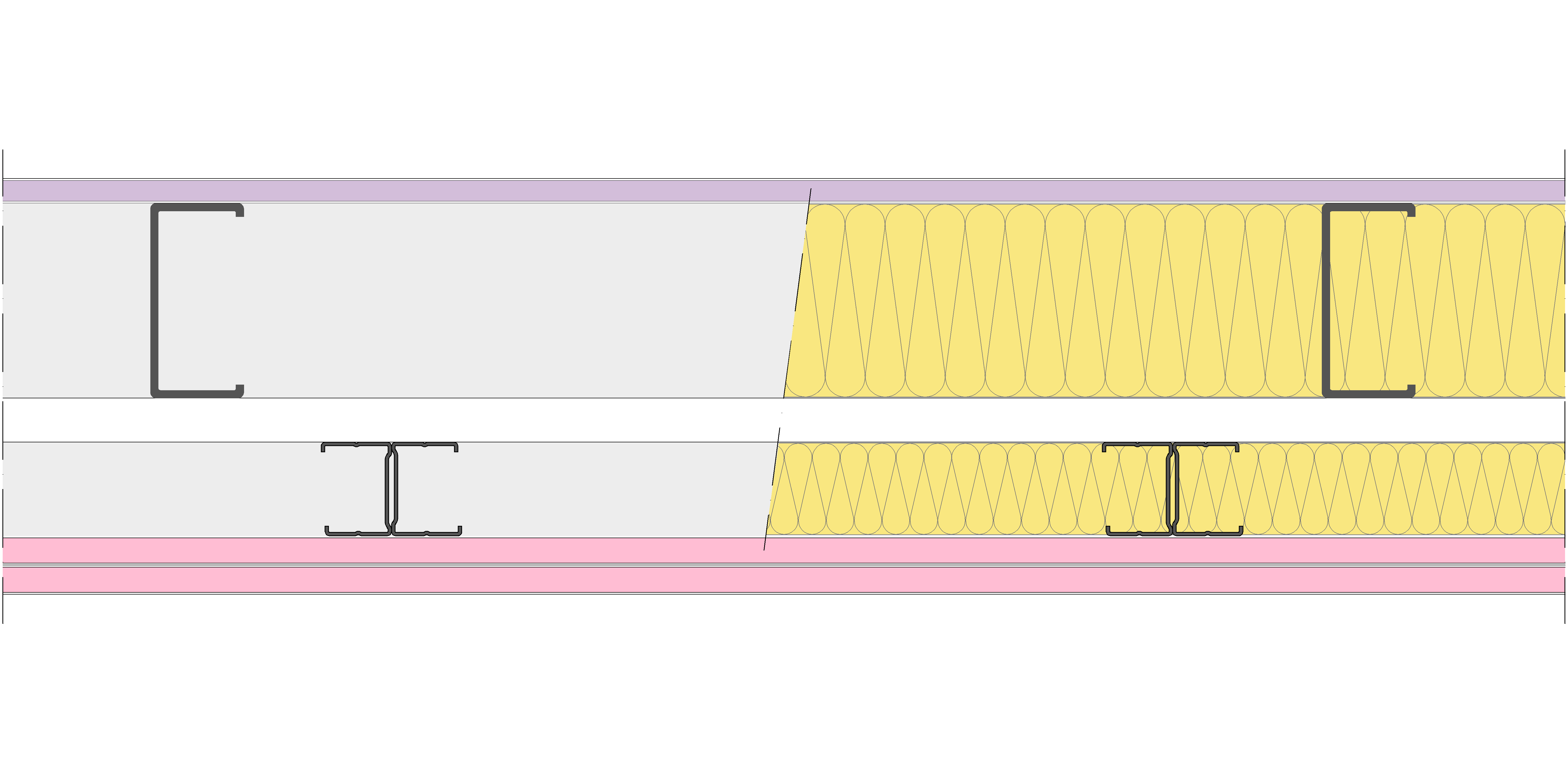 Fachada Ligera Pladur® EXO 190,5 (100-48-2 Z2/600 + e + 48-35H/400) WD + 2F 2MW