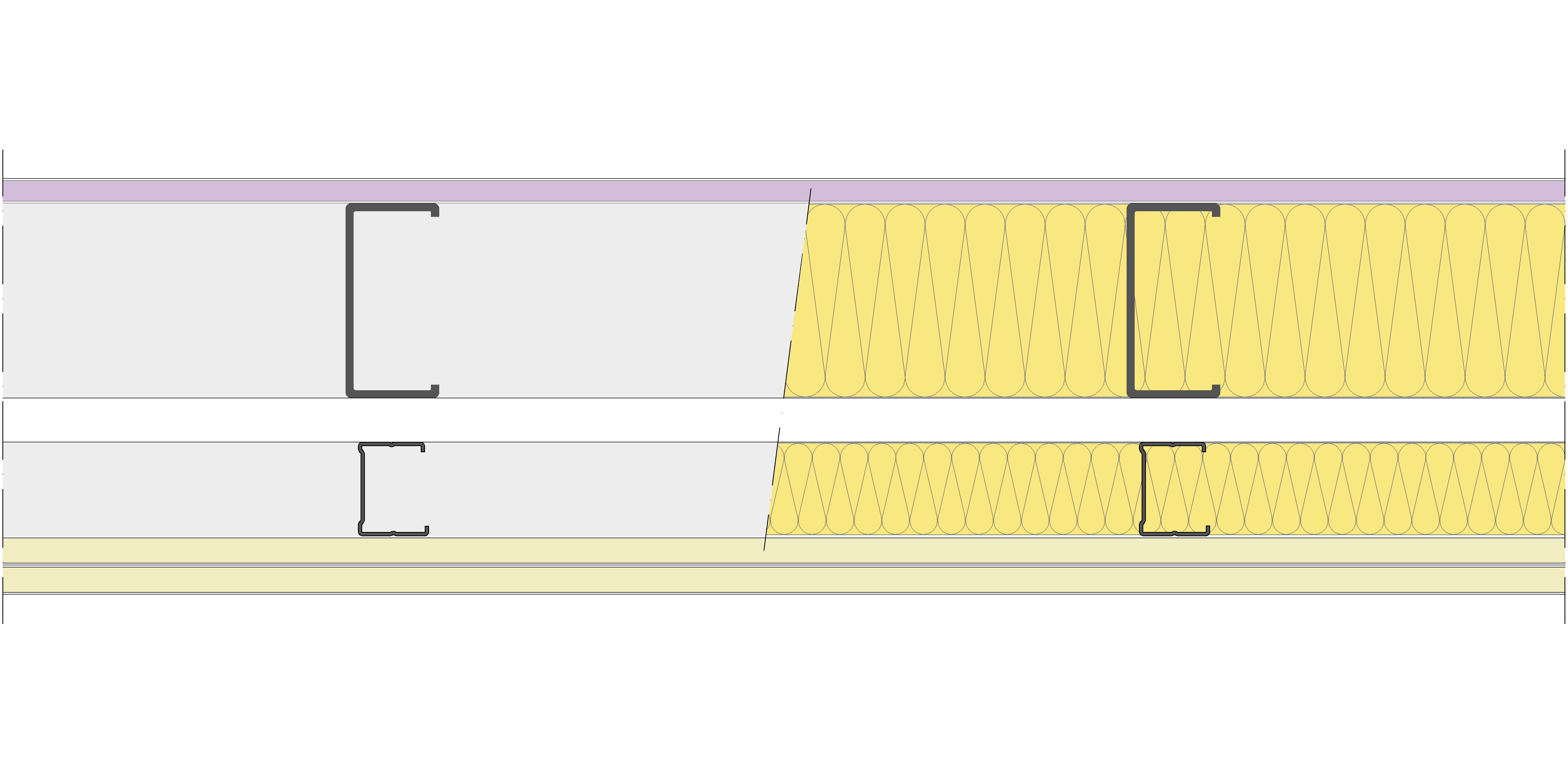 Fachada Ligera Pladur® EXO 190,5 (100-48-2 Z2/400 + e + 48-35/400) WD + 2N 2MW
