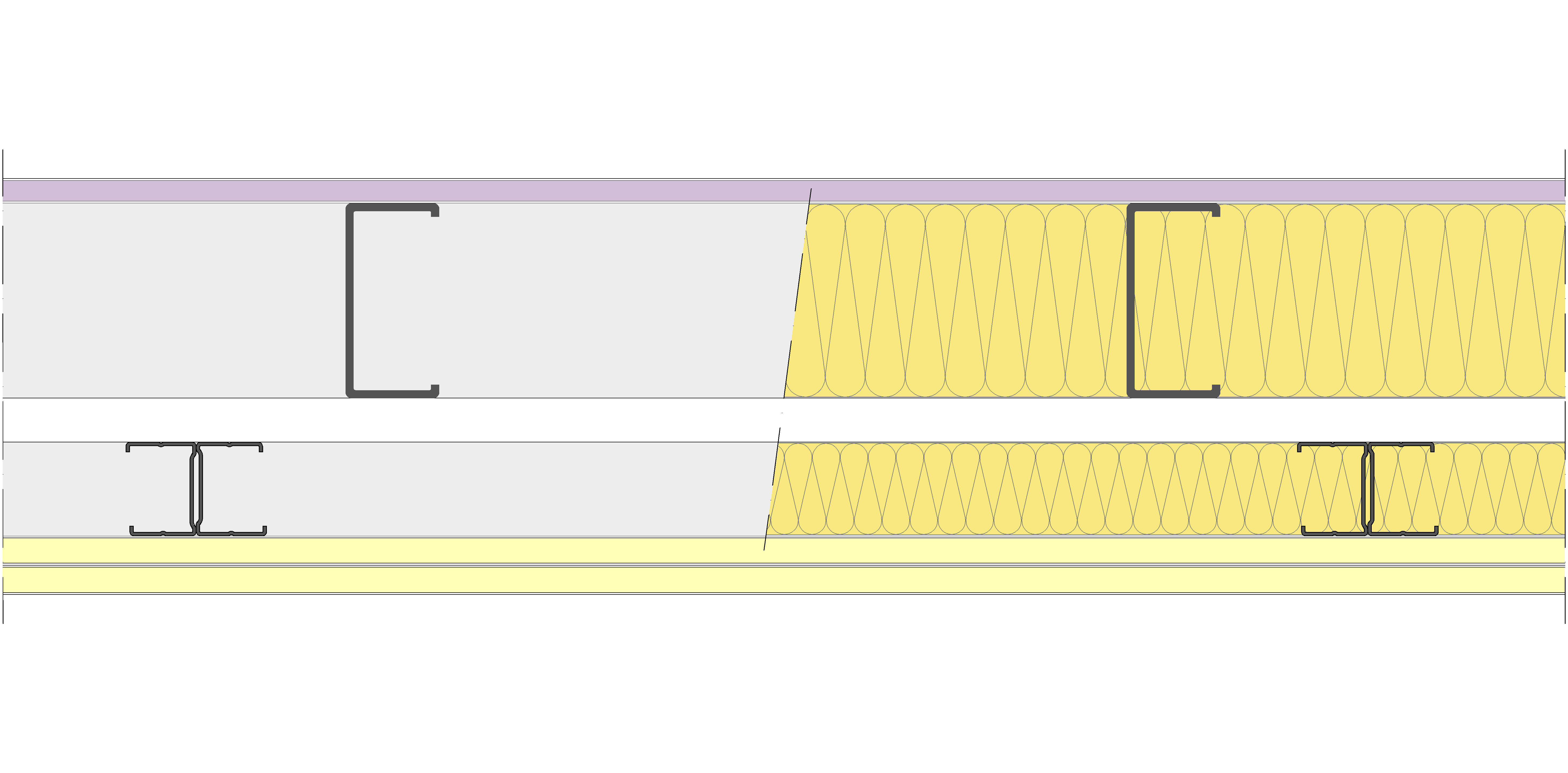 Fachada Ligera Pladur® EXO 190,5 (100-48-2 Z2/400 + e + 48-35H/600) WD + 2I 2MW