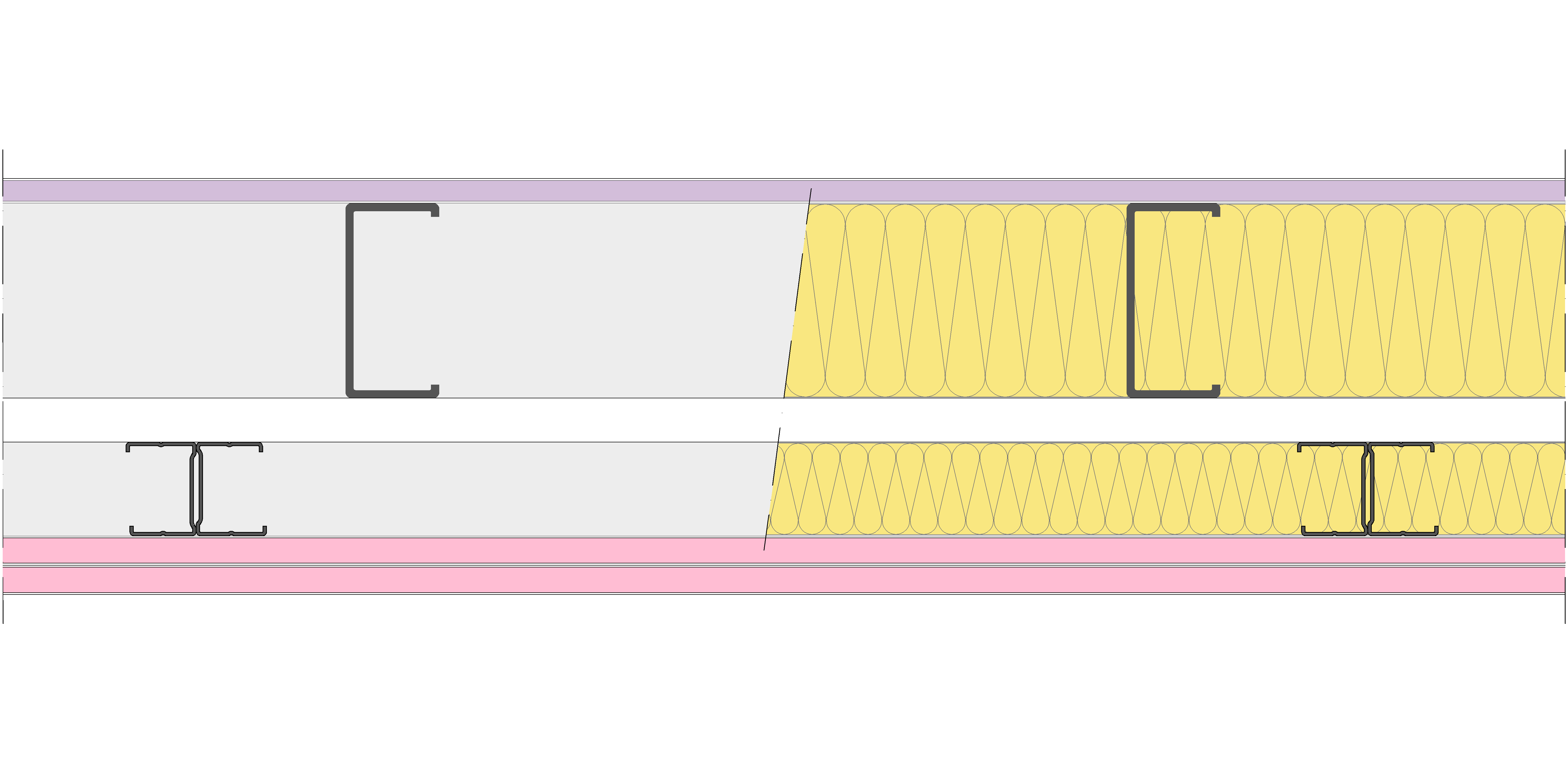 Fachada Ligera Pladur® EXO 190,5 (100-48-2 Z2/400 + e + 48-35H/600) WD + 2F 2MW