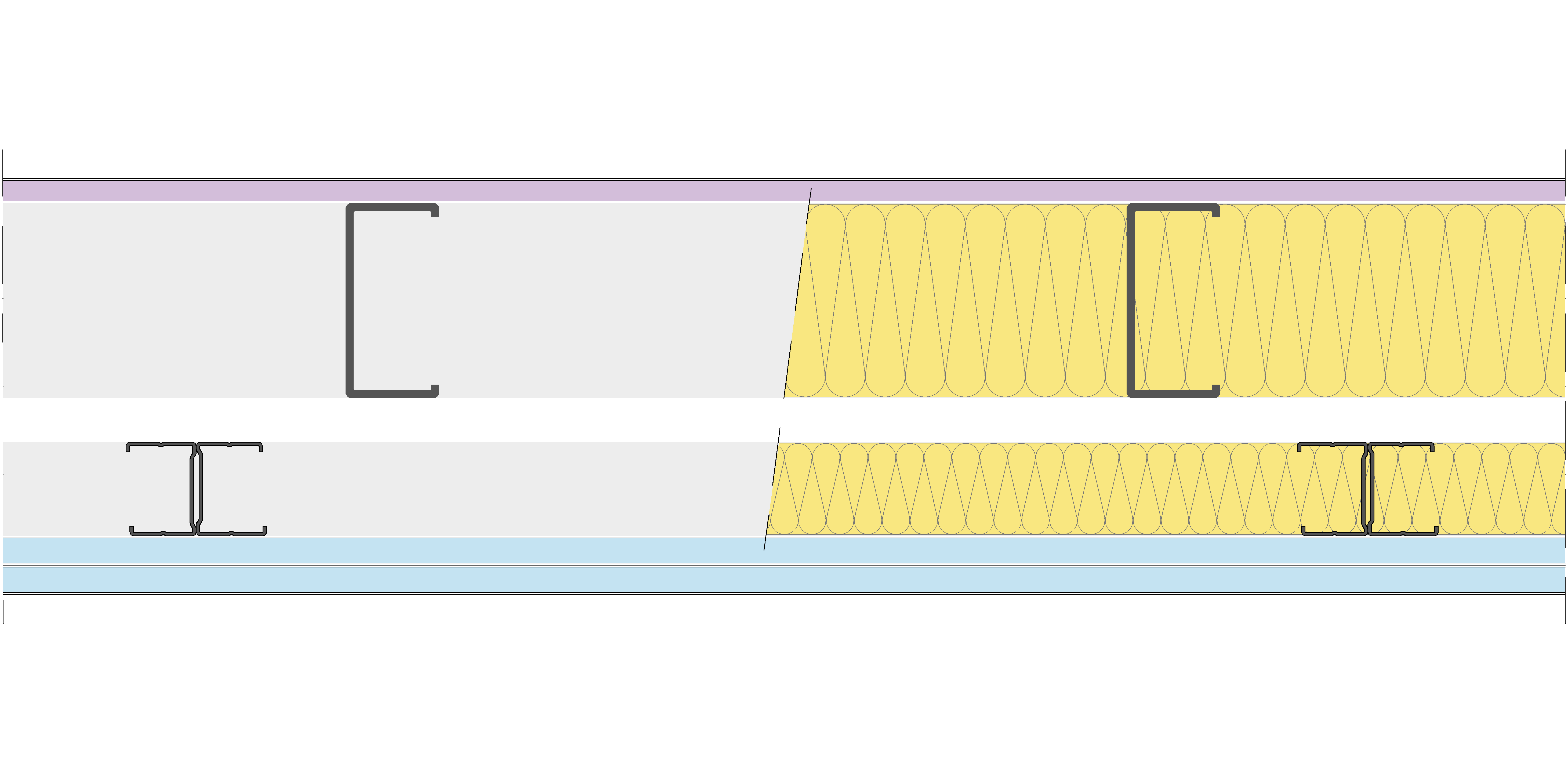 Fachada Ligera Pladur® EXO 190,5 (100-48-2 Z2/400 + e + 48-35H/600) WD + 2OMNIA 2MW