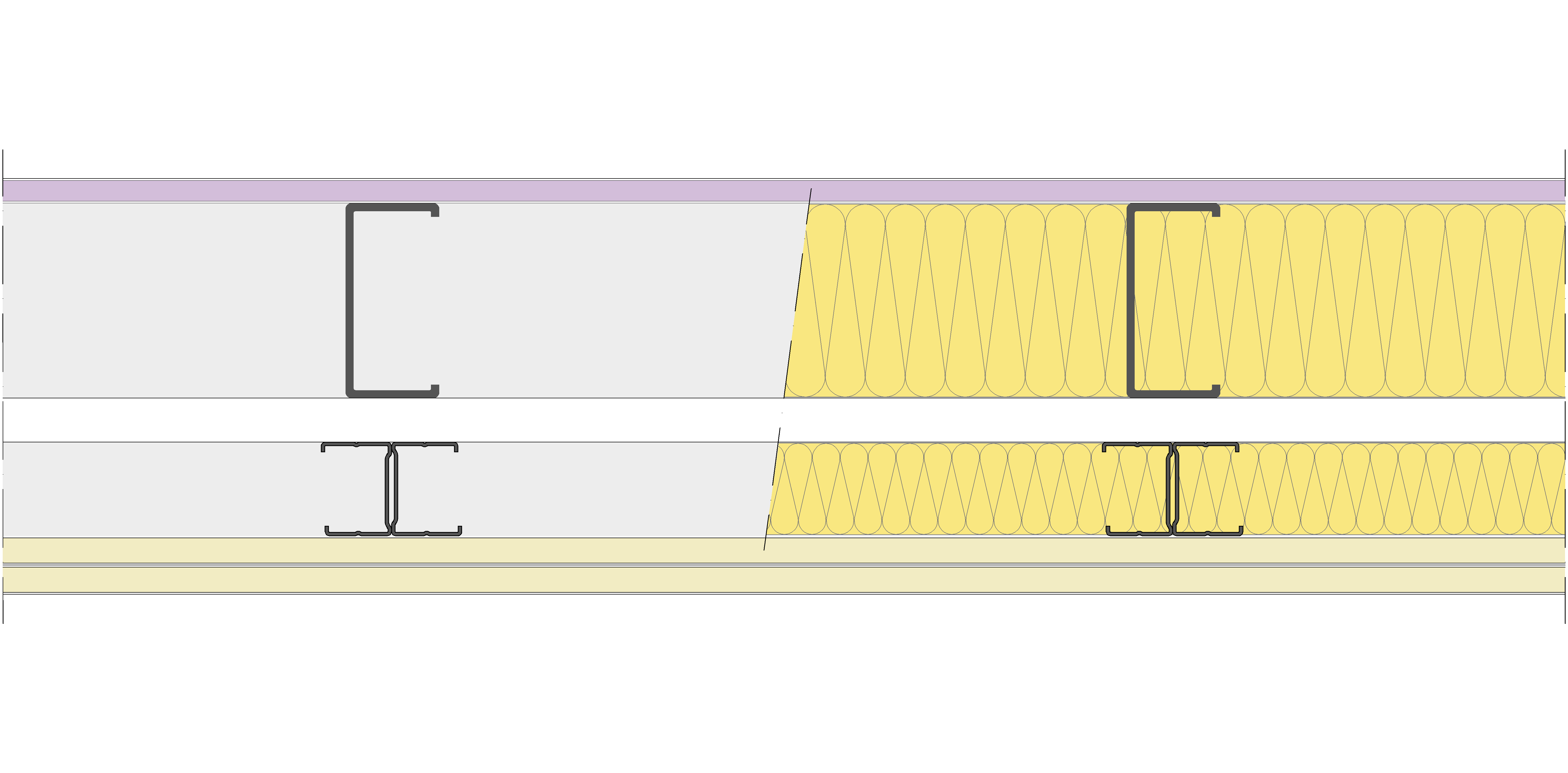 Fachada Ligera Pladur® EXO 190,5 (100-48-2 Z2/400 + e + 48-35H/400) WD + 2N 2MW