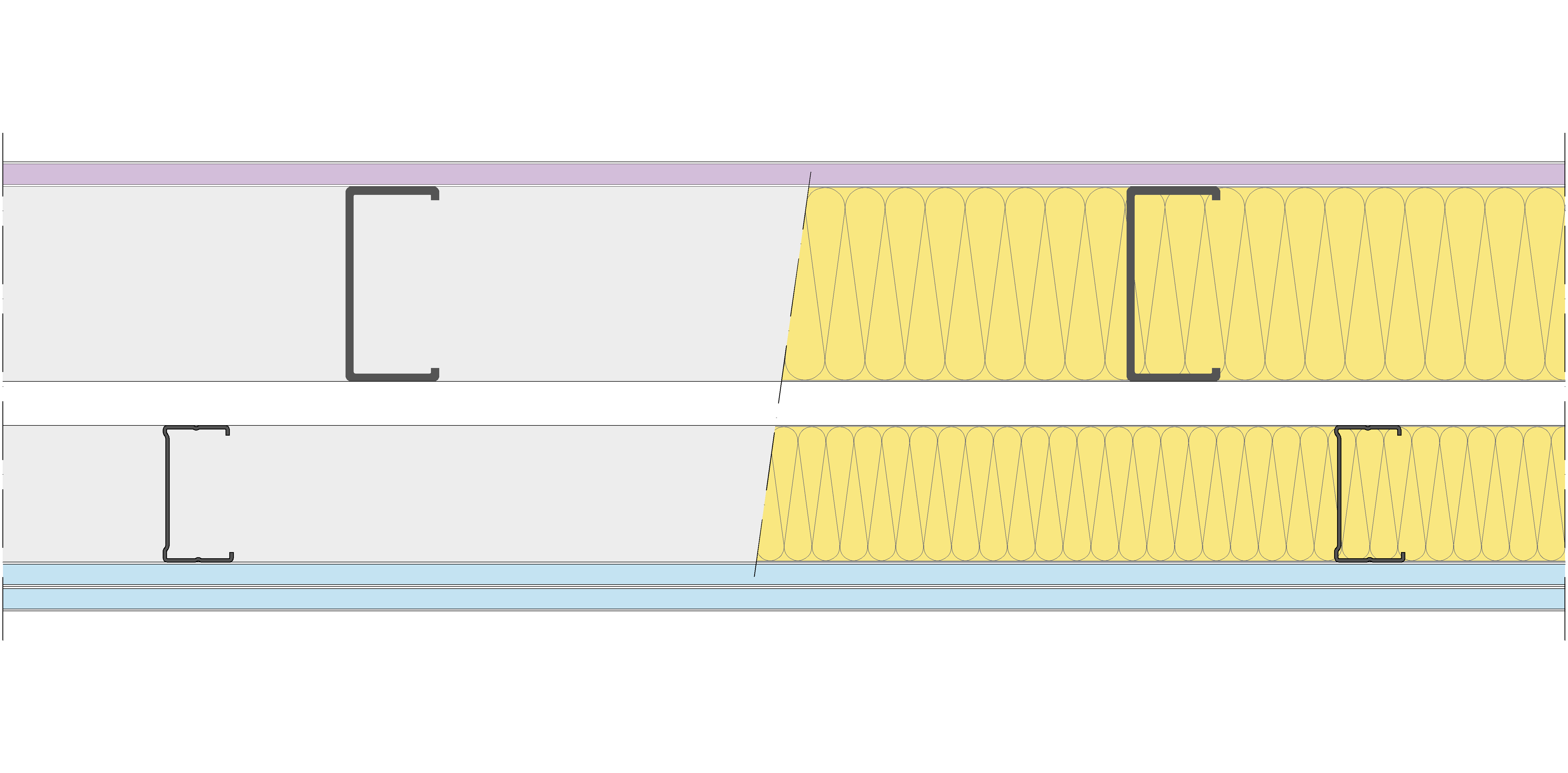 Fachada Ligera Pladur® EXO 207,5 (100-48-2 Z2/400 + e + 70-35/600) WD + 2OMNIA 2MW