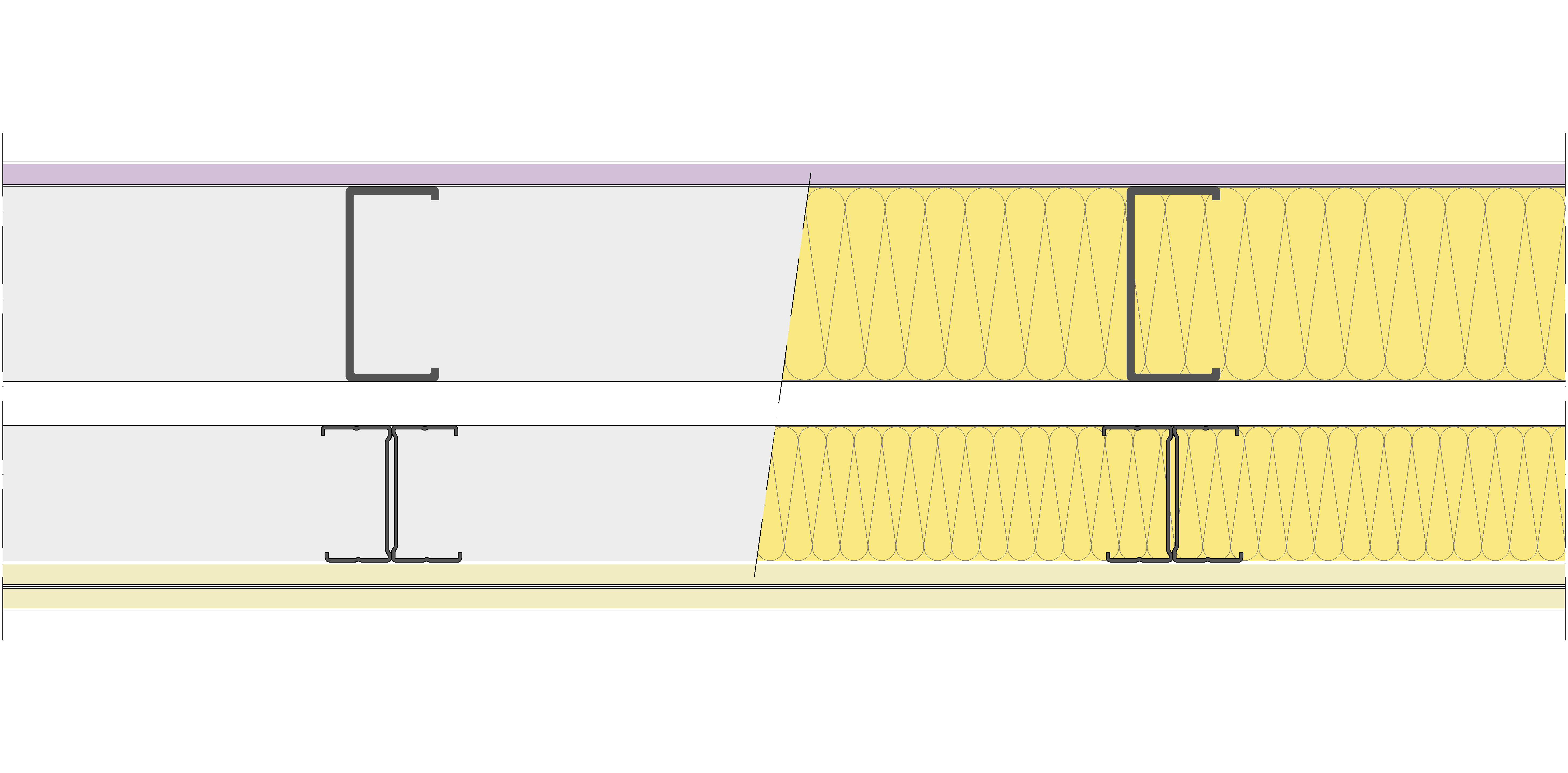 Fachada Ligera Pladur® EXO 207,5 (100-48-2 Z2/400 + e + 70-35H/400) WD + 2N 2MW