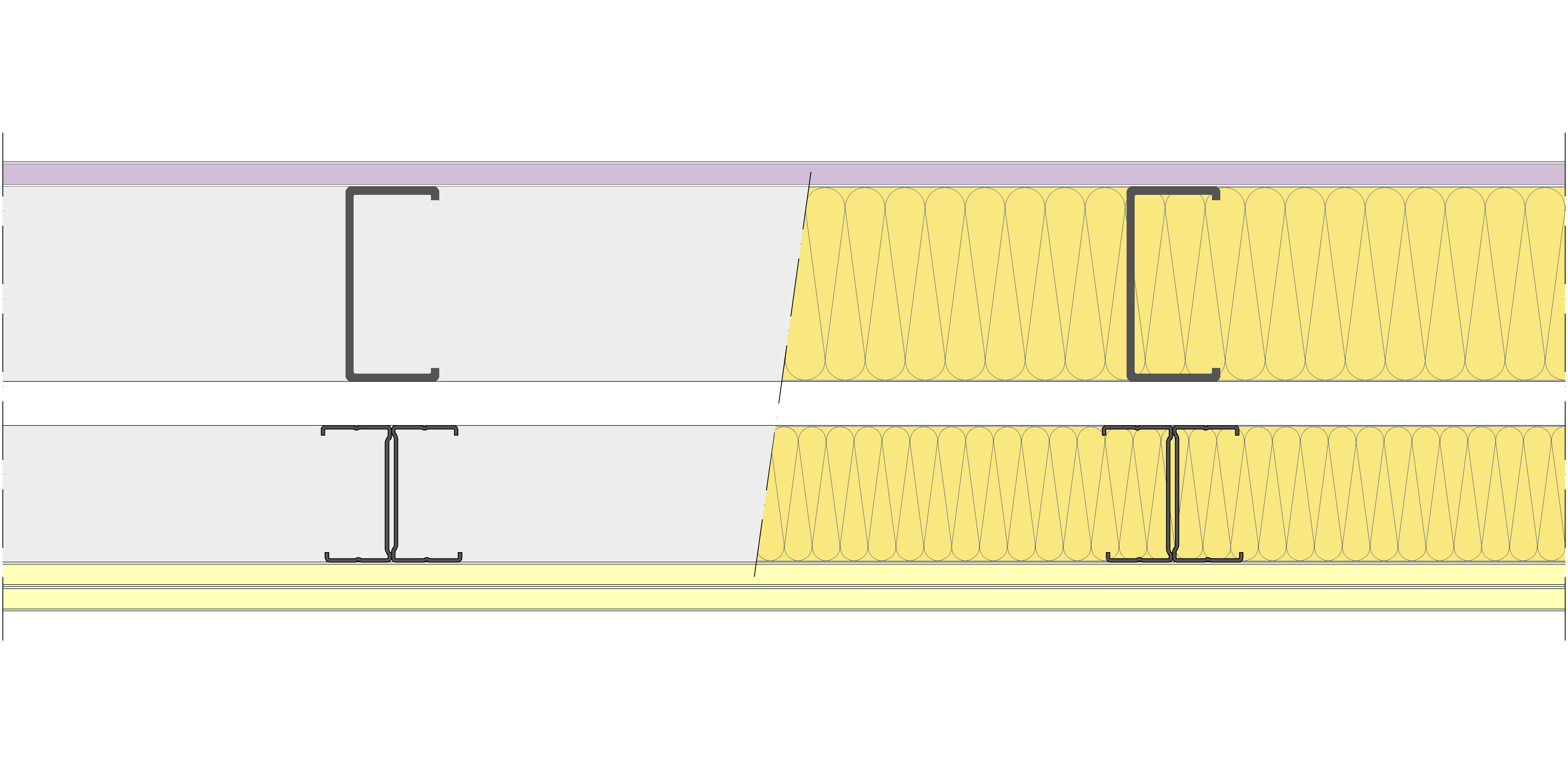 Fachada Ligera Pladur® EXO 207,5 (100-48-2 Z2/400 + e + 70-35H/400) WD + 2I 2MW