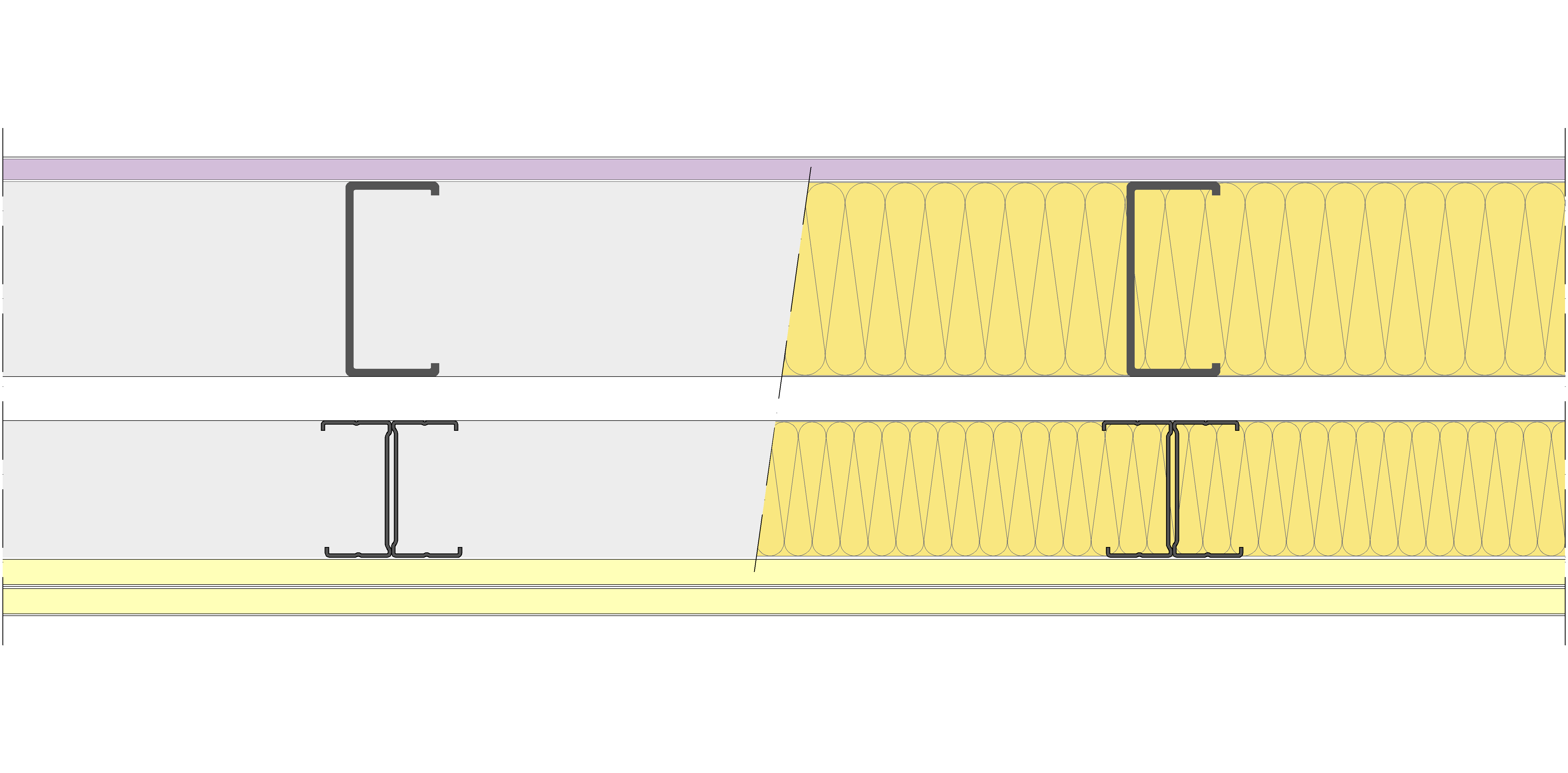 Fachada Ligera Pladur® EXO 212,5 (100-48-2 Z2/400 + e + 70-35H/400) WD + 2I 2MW