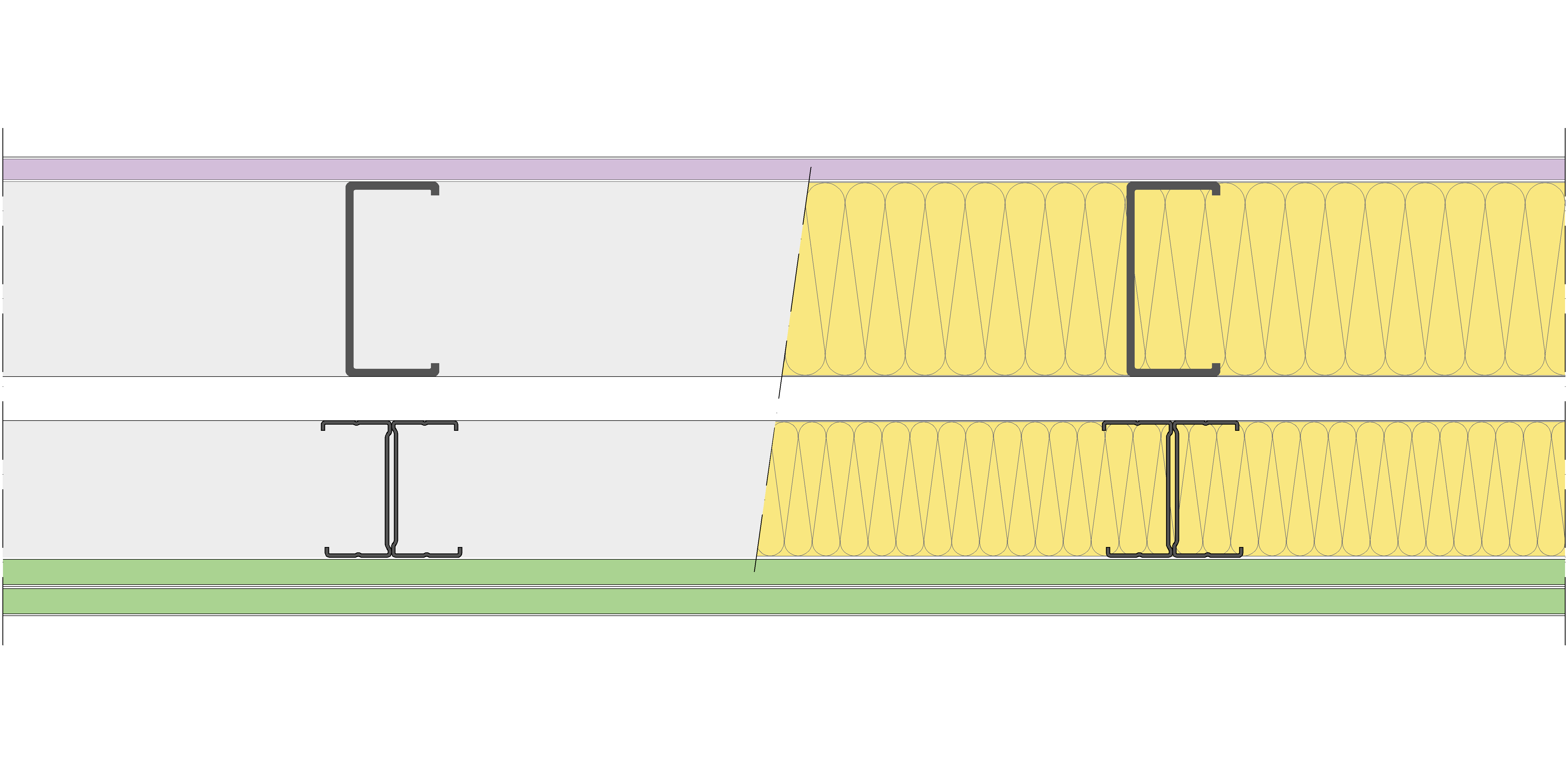 Fachada Ligera Pladur® EXO 212,5 (100-48-2 Z2/400 + e + 70-35H/400) WD + 2H1 2MW