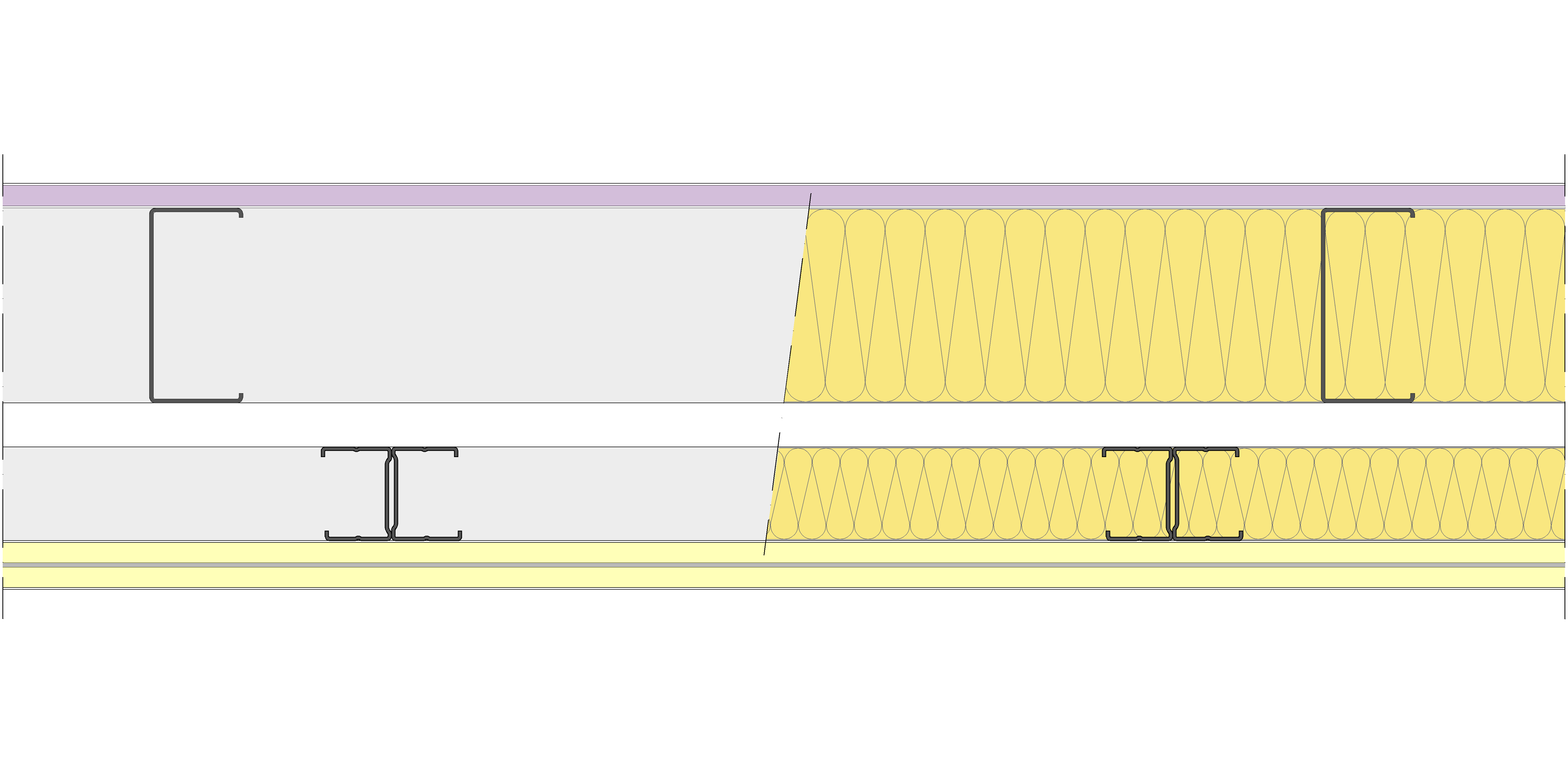 Fachada Ligera Pladur® EXO 185,5 (100-48-1 Z5/600 + e + 48-35H/400) WD + 2I 2MW