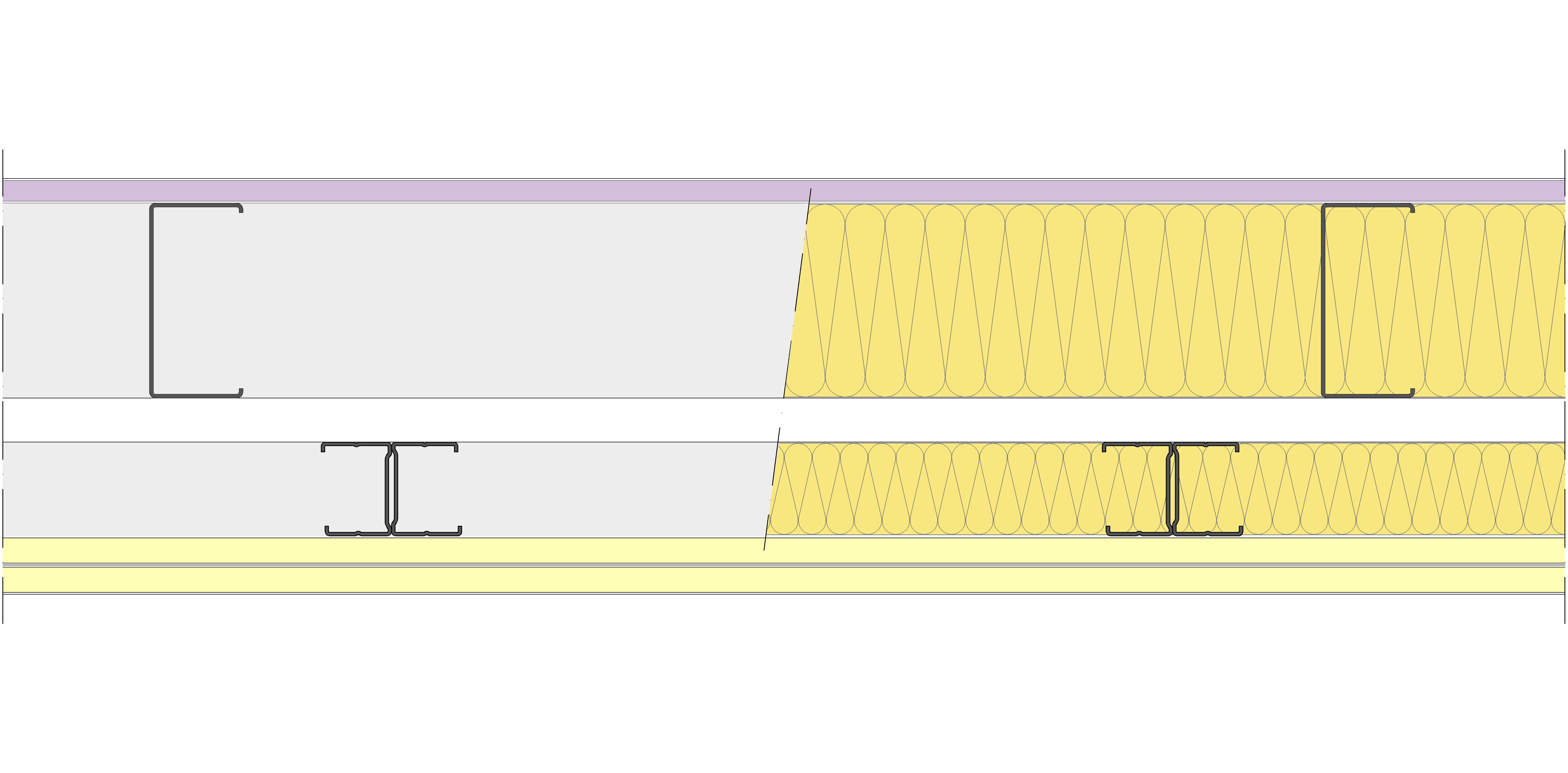 Fachada Ligera Pladur® EXO 190,5 (100-48-1 Z5/600 + e + 48-35H/400) WD + 2I 2MW