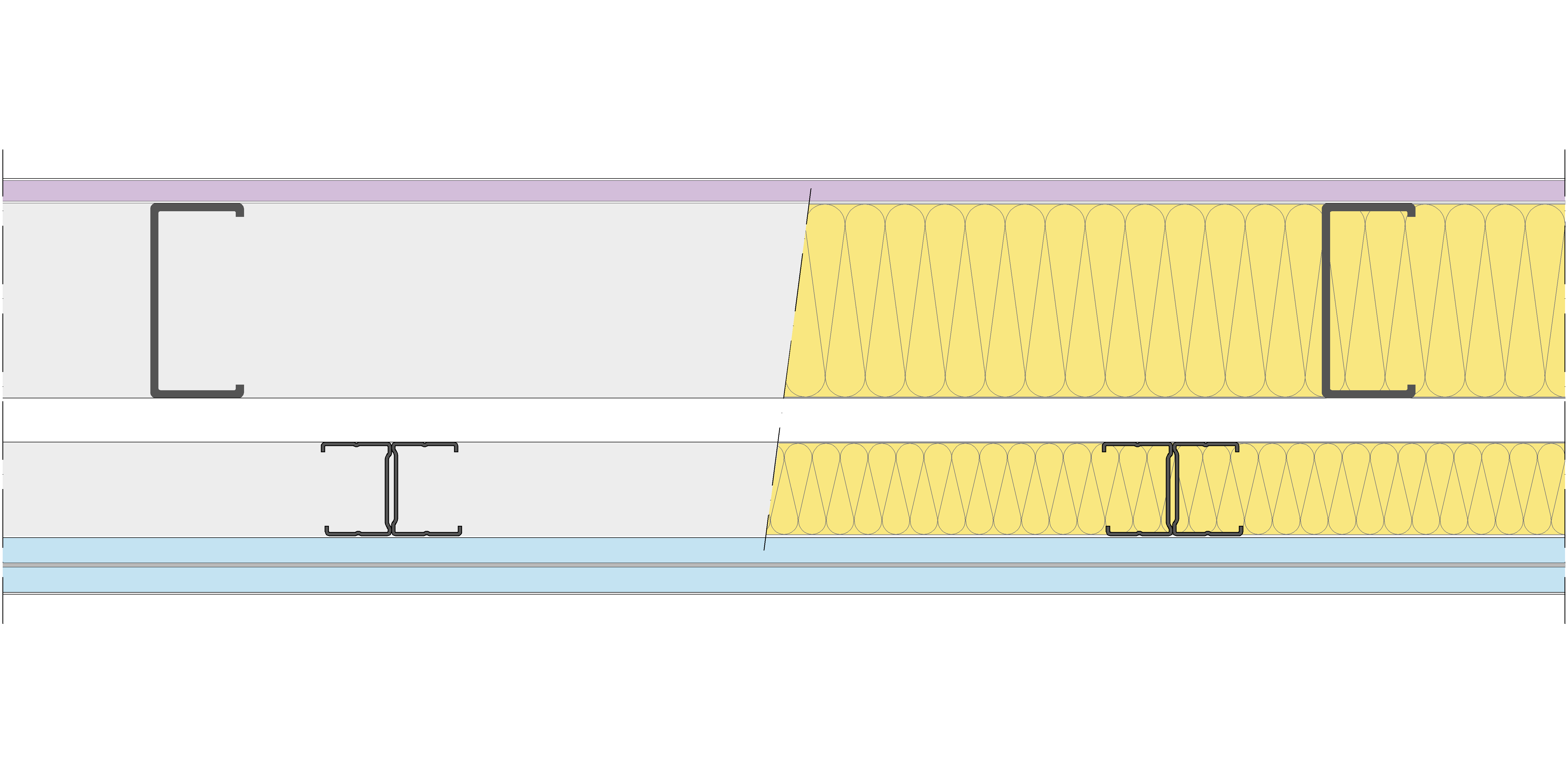 Fachada Ligera Pladur® EXO 190,5 (100-48-2 Z5/600 + e + 48-35H/400) WD + 2OMNIA 2MW