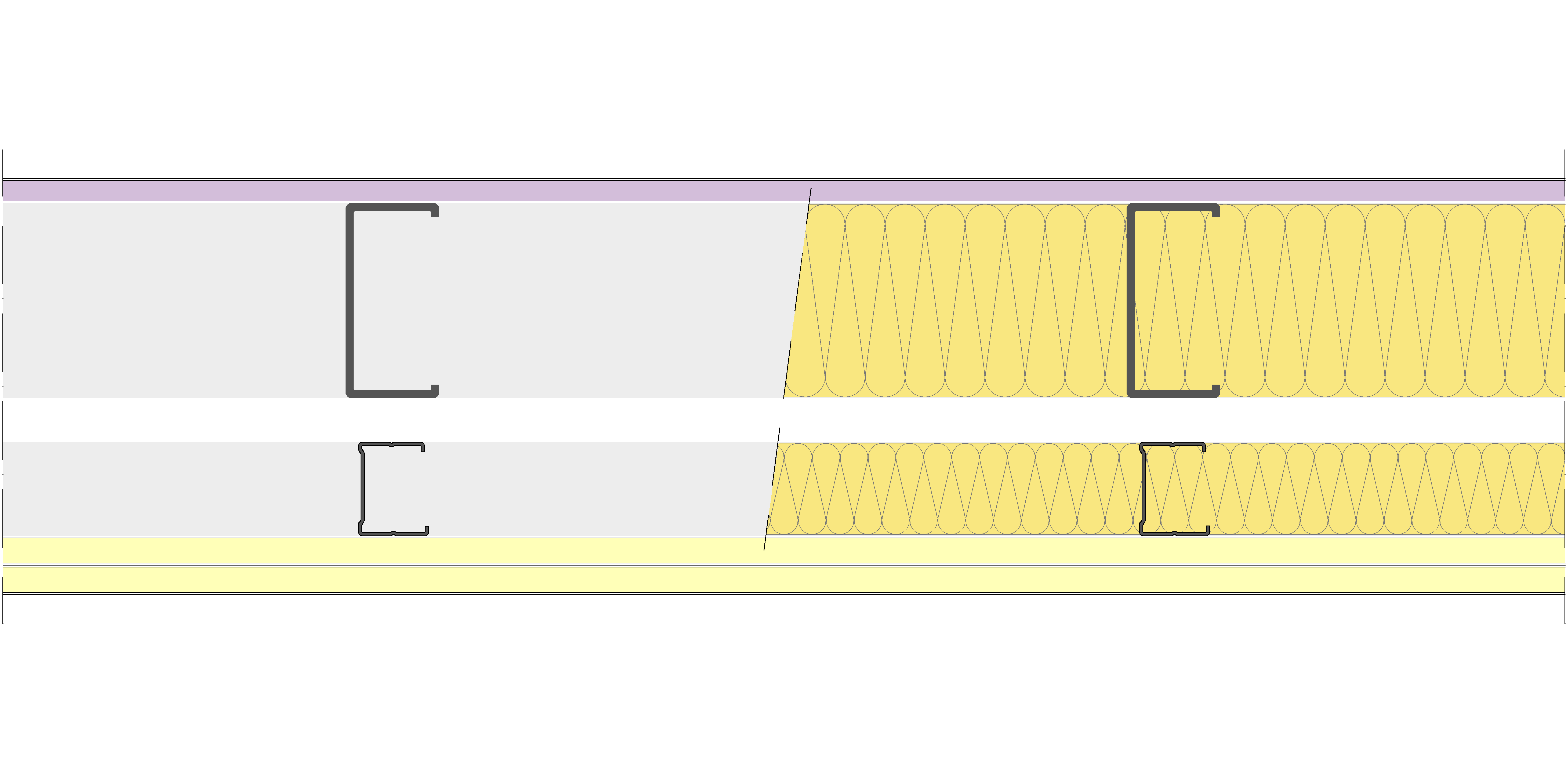 Fachada Ligera Pladur® EXO 190,5 (100-48-2 Z5/400 + e + 48-35/400) WD + 2I 2MW
