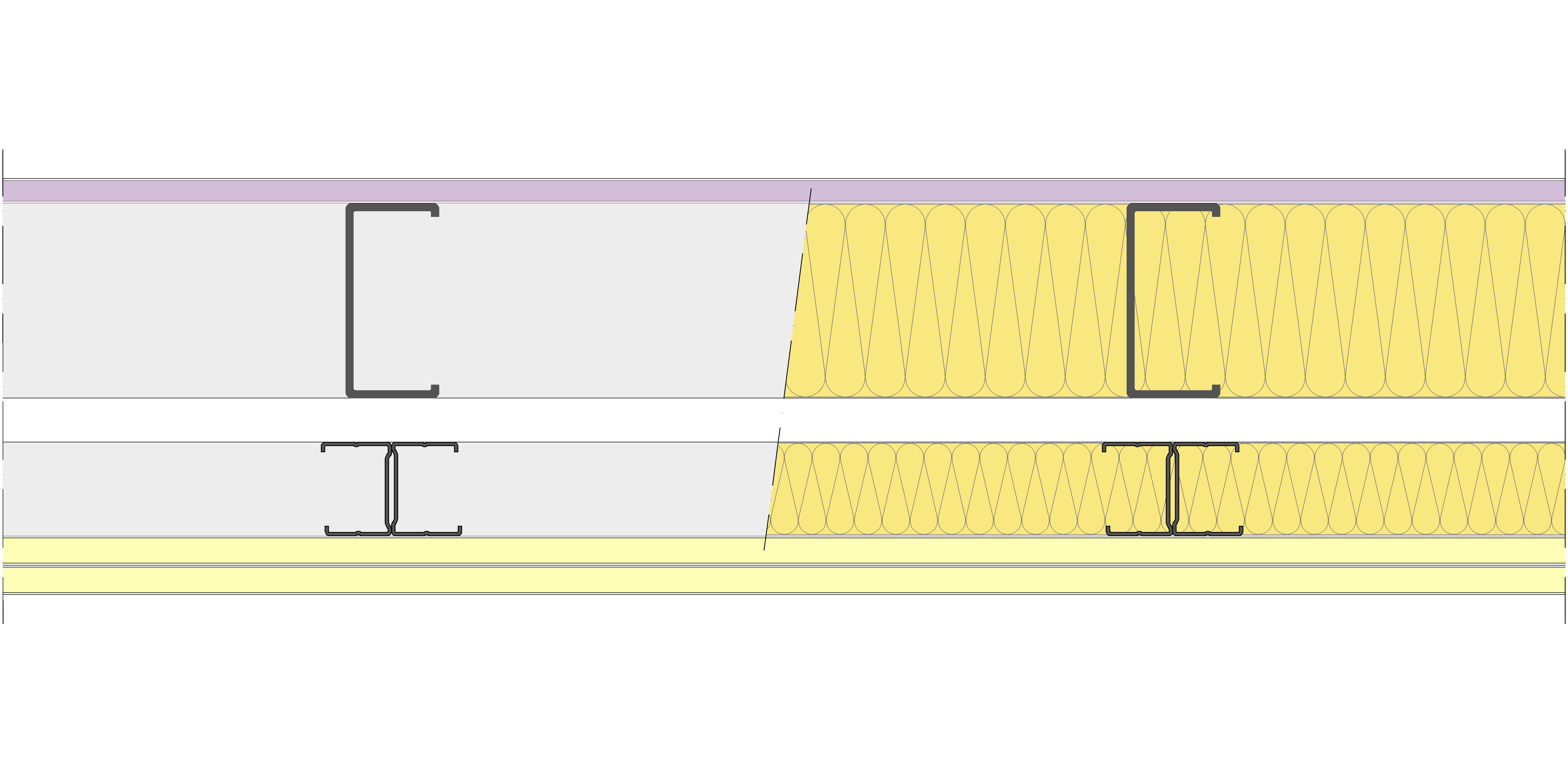 Fachada Ligera Pladur® EXO 190,5 (100-48-2 Z5/400 + e + 48-35H/400) WD + 2I 2MW