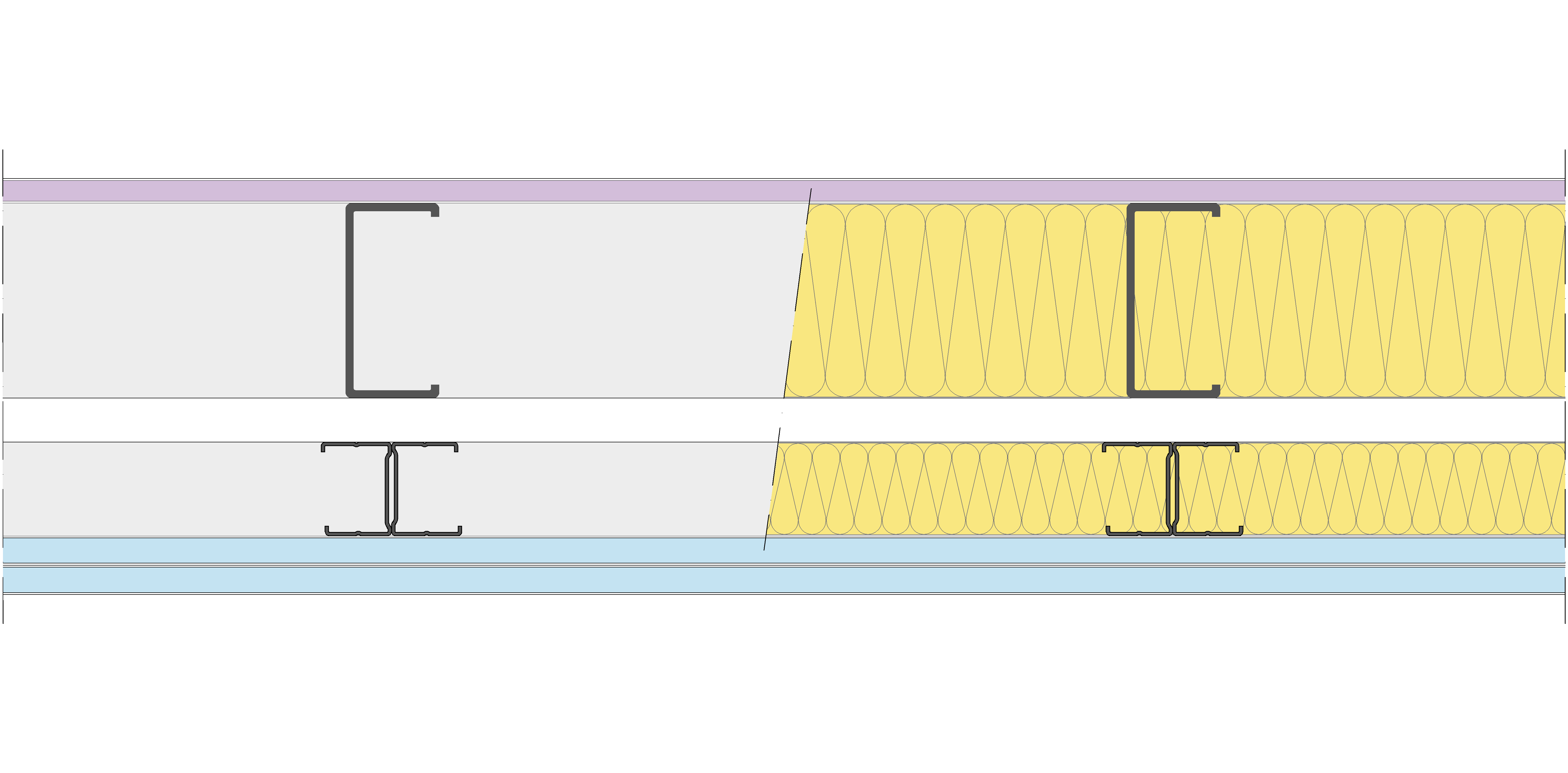 Fachada Ligera Pladur® EXO 190,5 (100-48-2 Z5/400 + e + 48-35H/400) WD + 2OMNIA 2MW