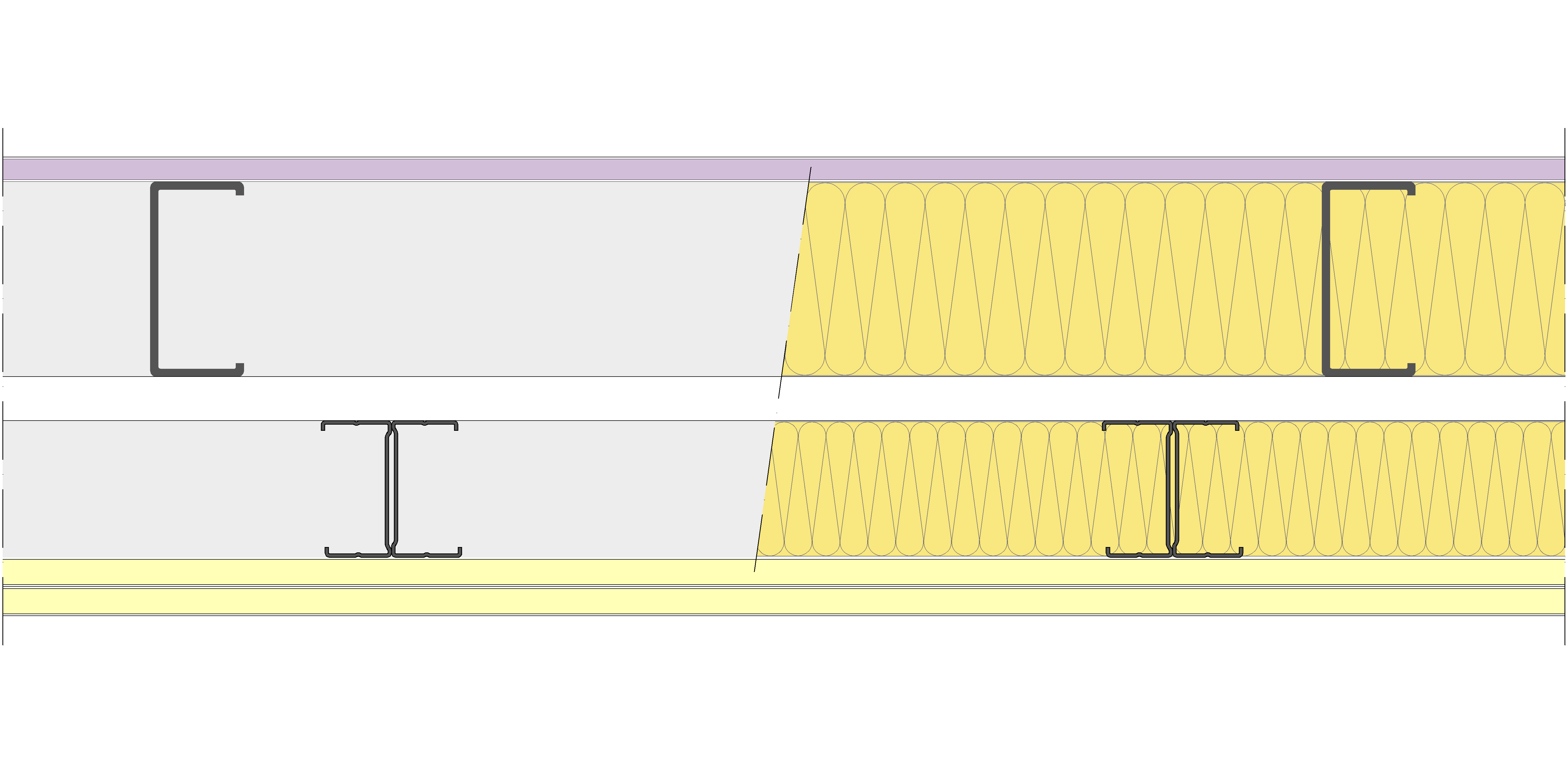 Fachada Ligera Pladur® EXO 212,5 (100-48-2 Z5/600 + e + 70-35H/400) WD + 2I 2MW